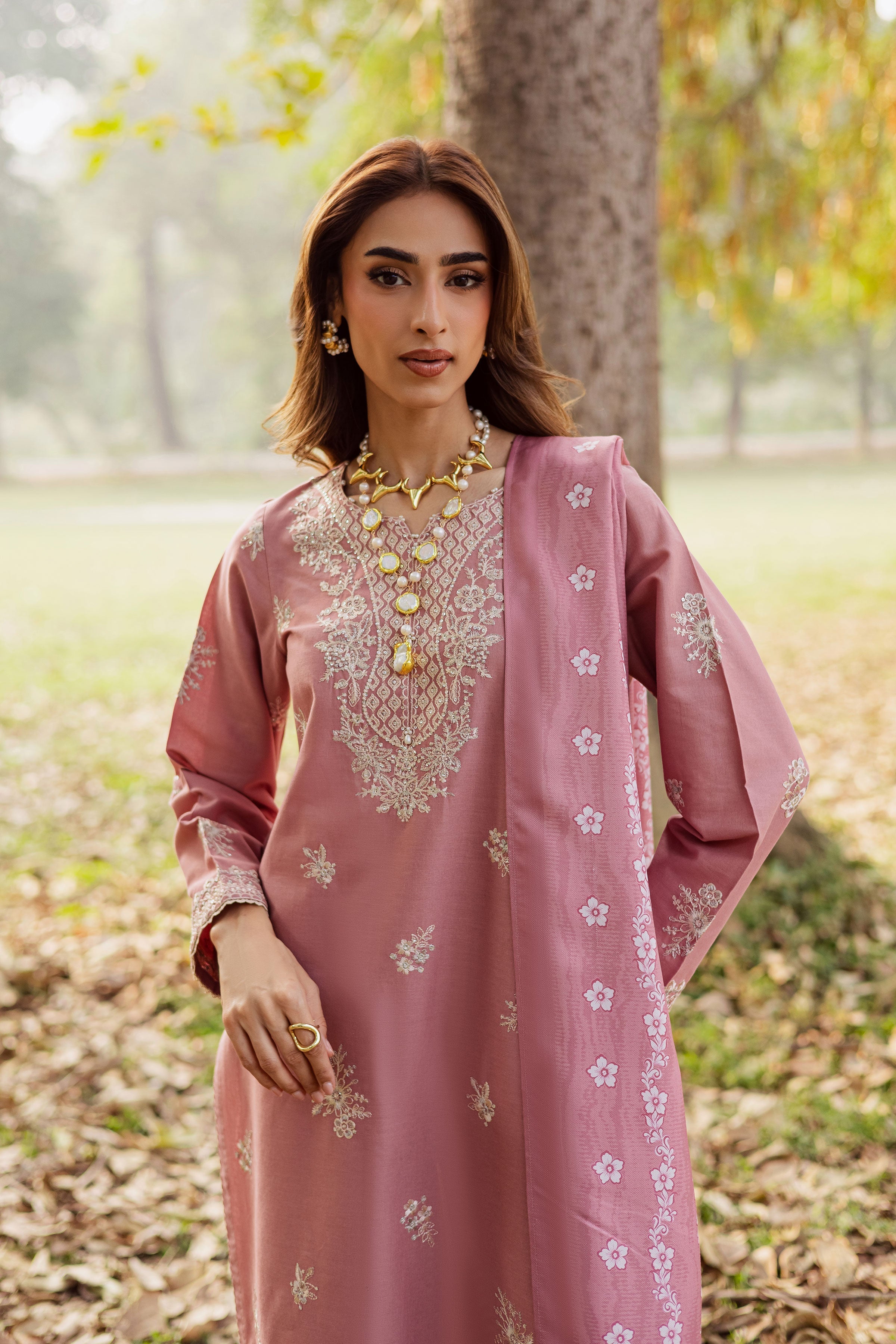 Frolly 3Pc-Embroidered Dress
