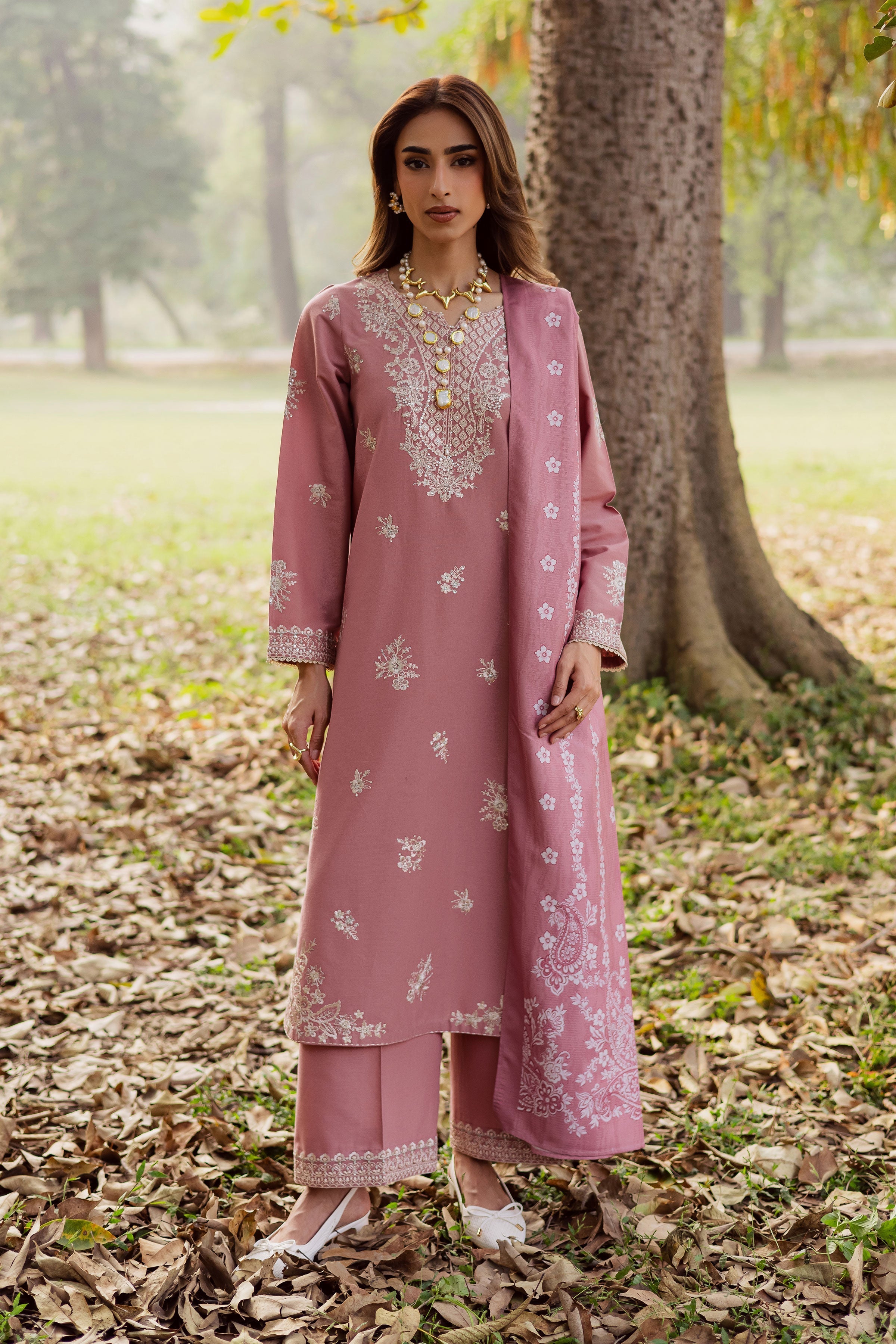 Frolly 3Pc-Embroidered Dress
