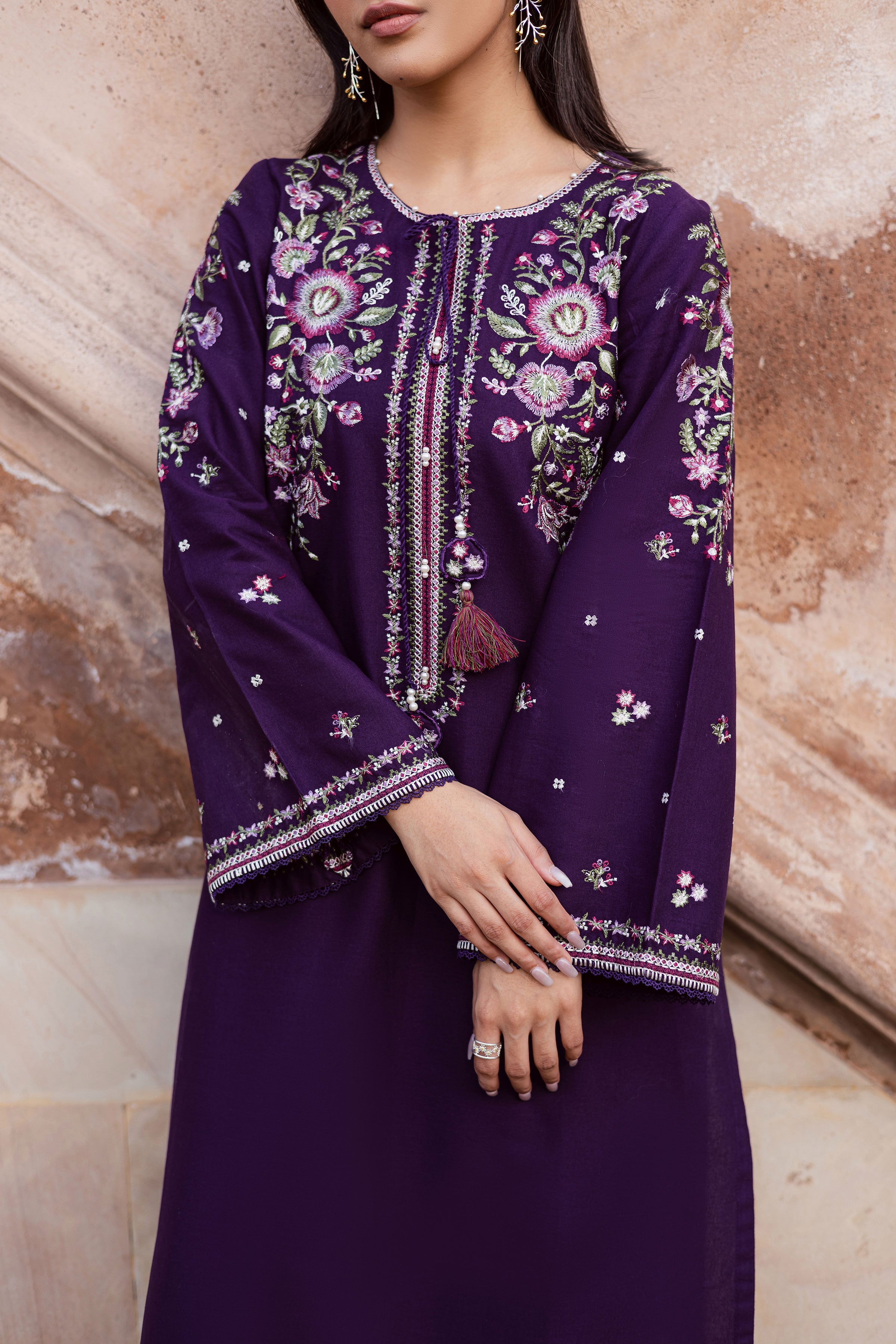 DEEJO IRIS 2 PC EMBROIDERED DRESS