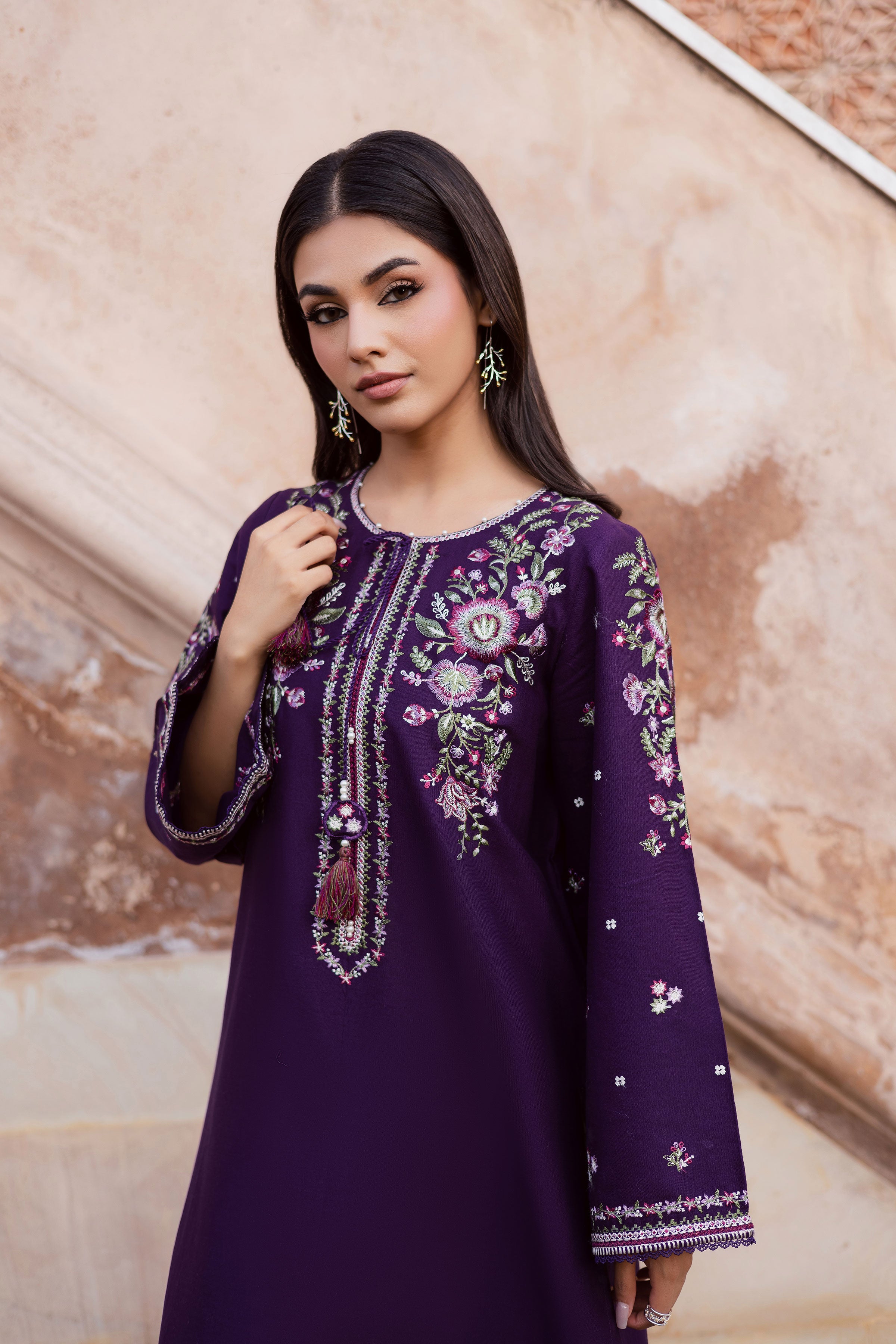 DEEJO IRIS 2 PC EMBROIDERED DRESS