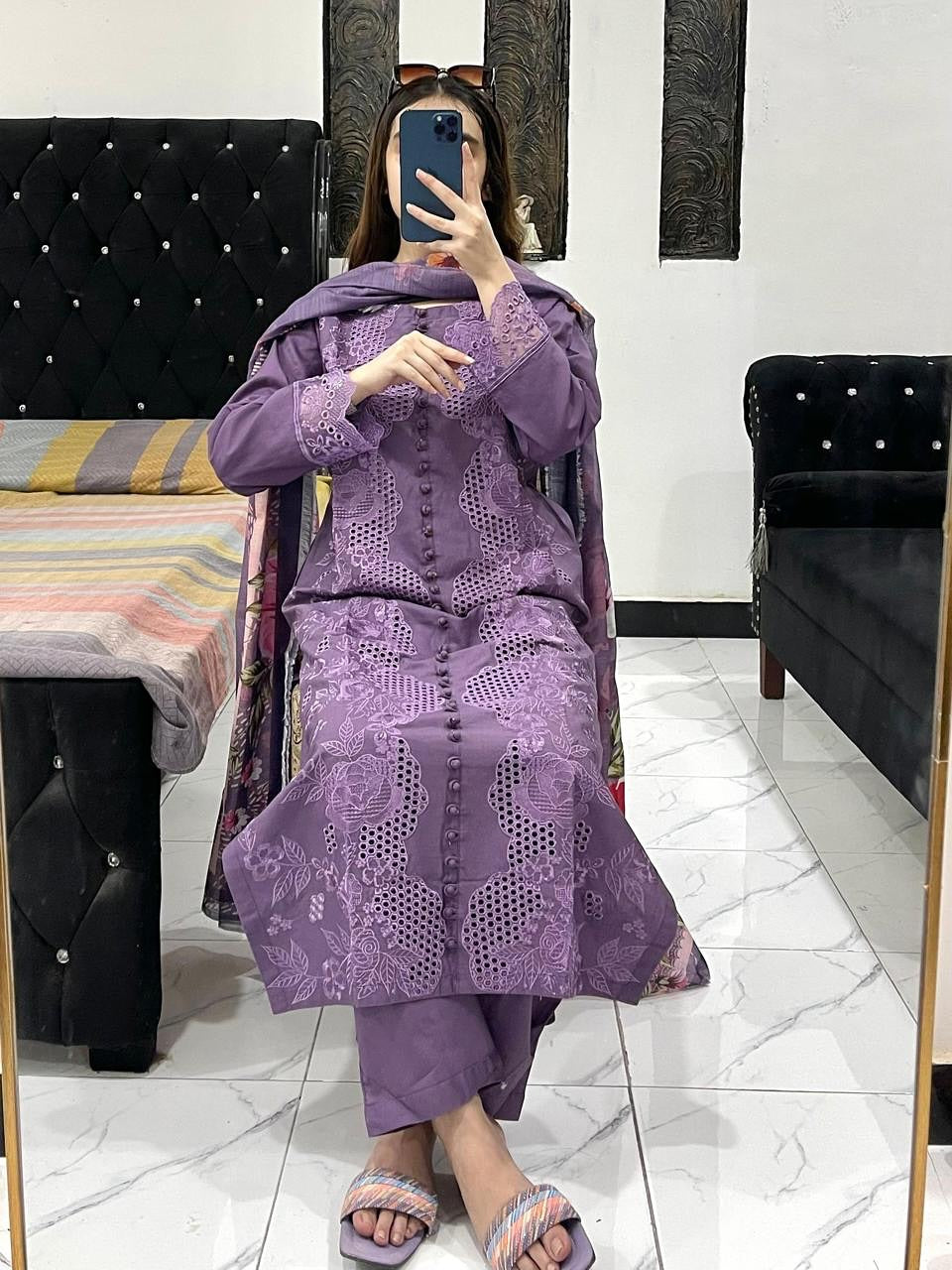 JANAN 3pc EMBROIDERED DRESS