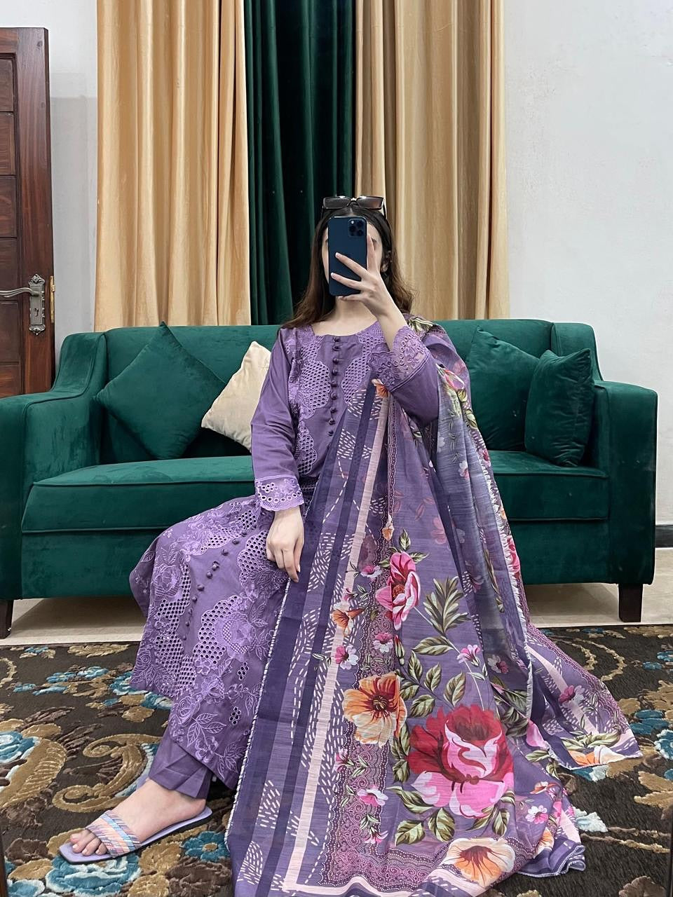 JANAN 3pc EMBROIDERED DRESS