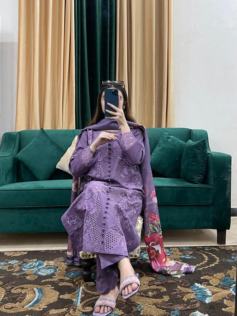 JANAN 3pc EMBROIDERED DRESS