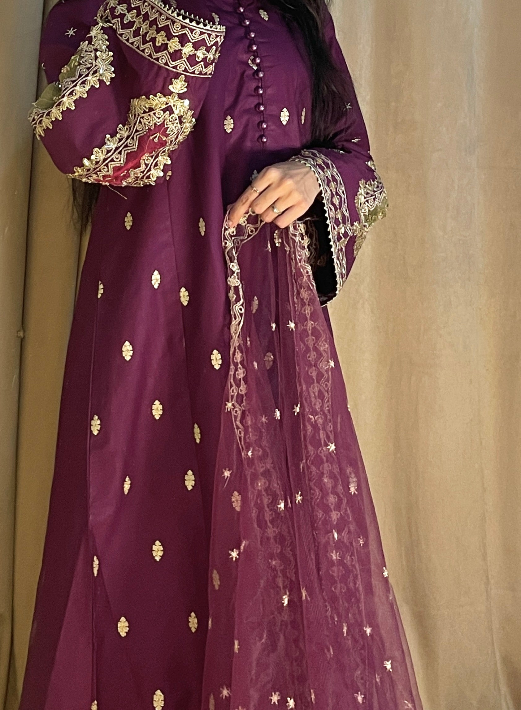 Best Selling - ZIRCON HANDEMBELLISHED FROCK