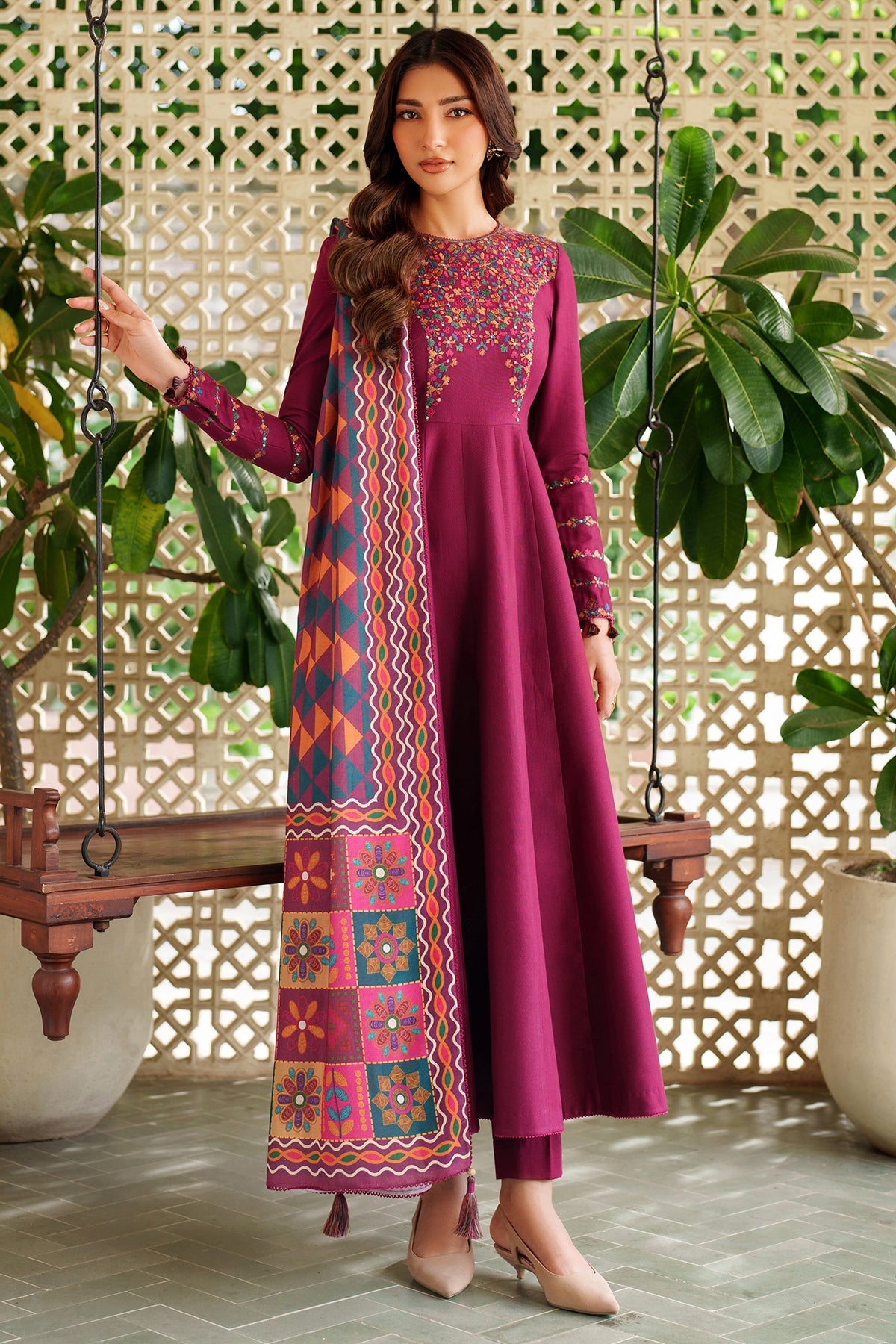 Best Selling - PINK PEARL 3PC EMBROIDERED DRESS