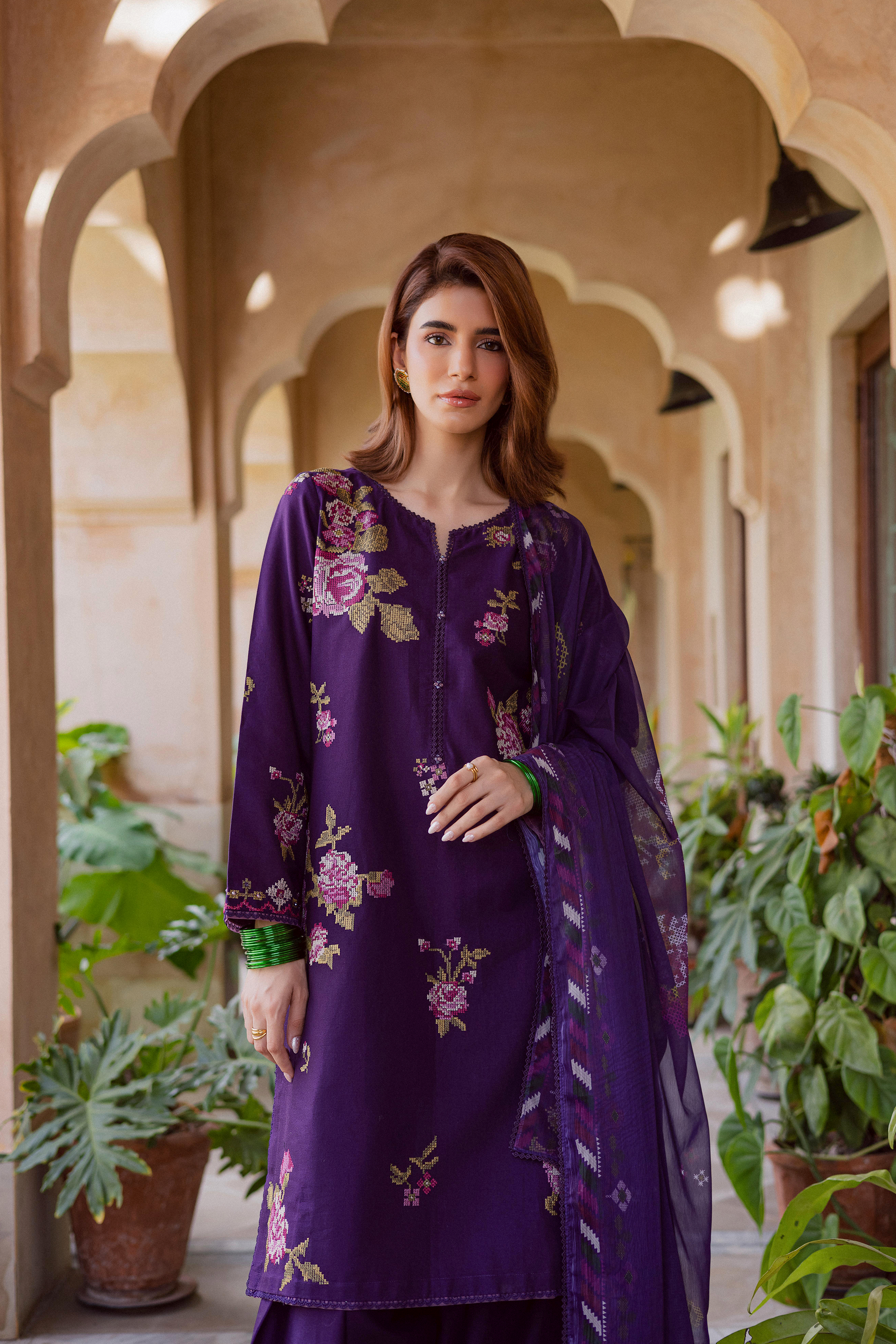 Best Selling - NATE STITCH 3PC EMBROIDERED DRESS