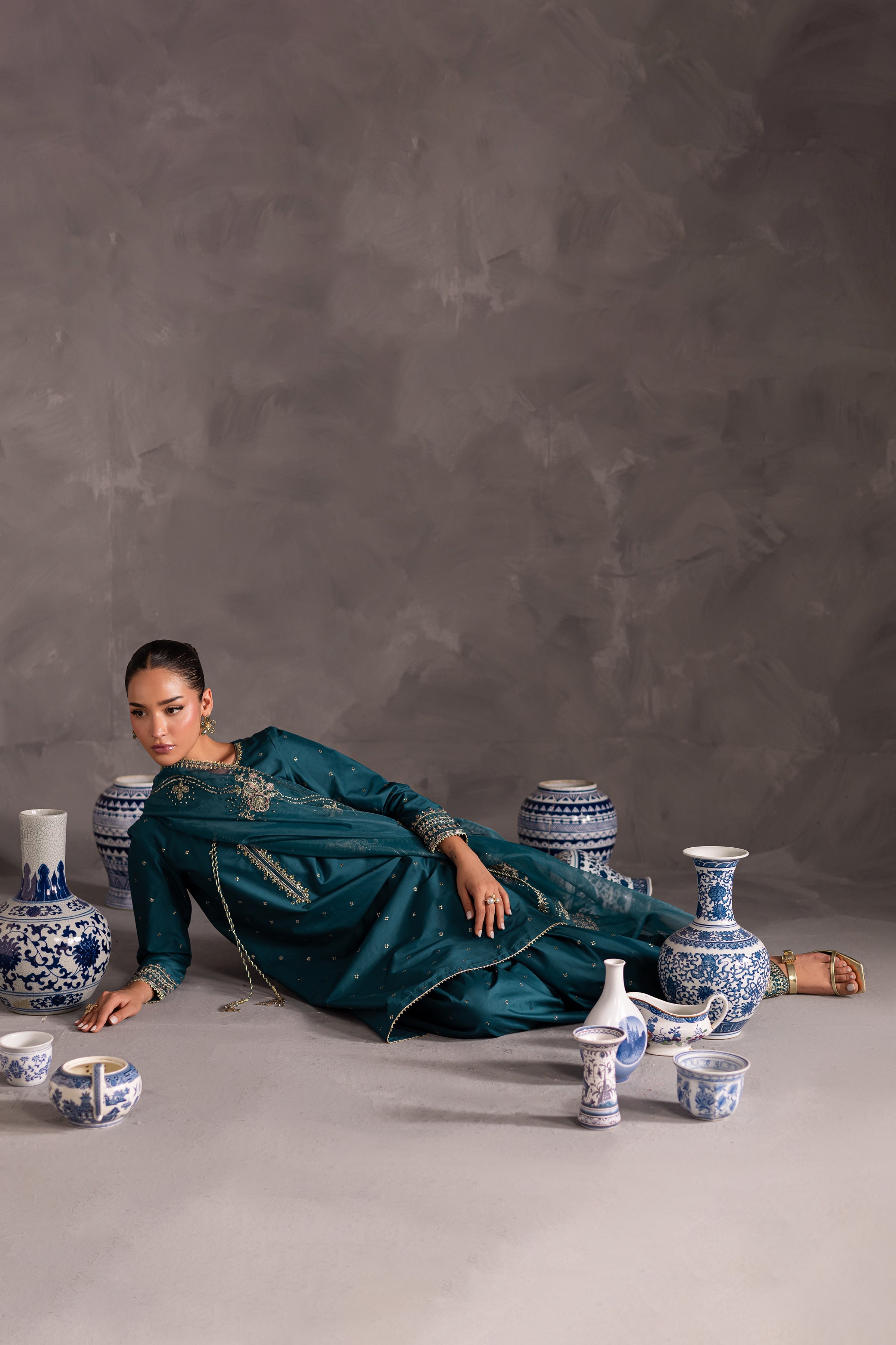 MAAND 2PC EMBROIDERED DRESS