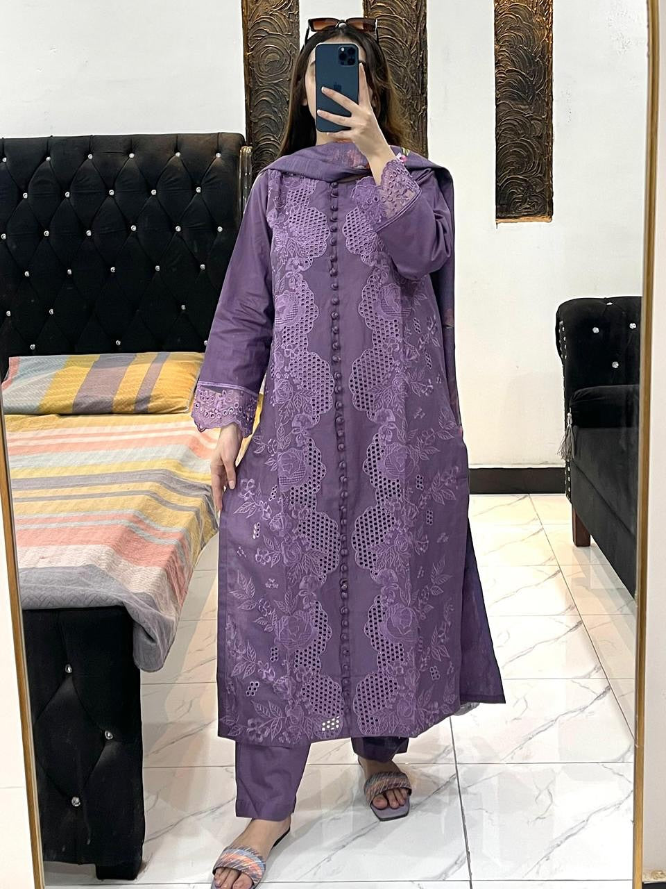 JANAN 3pc EMBROIDERED DRESS