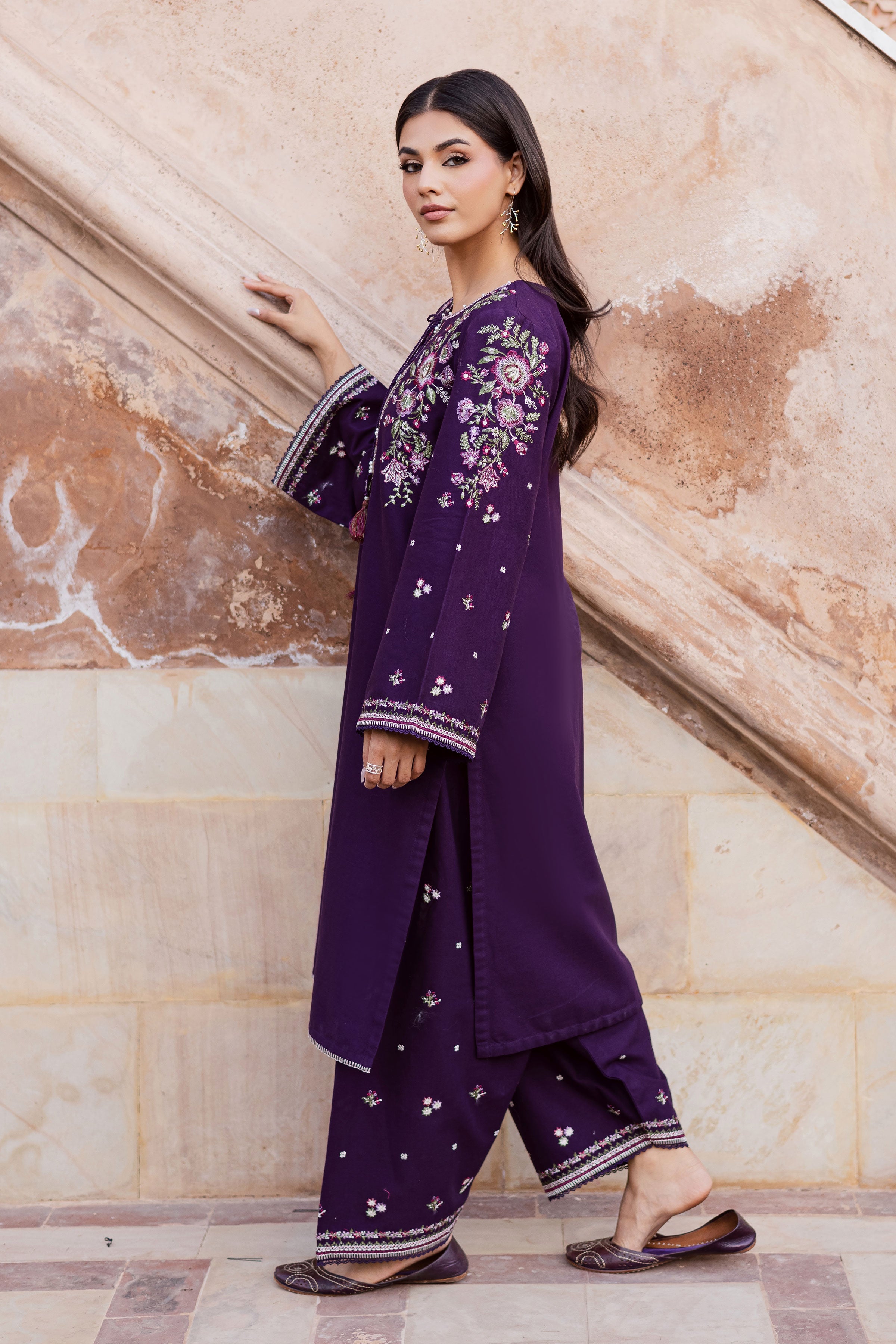 DEEJO IRIS 2 PC EMBROIDERED DRESS
