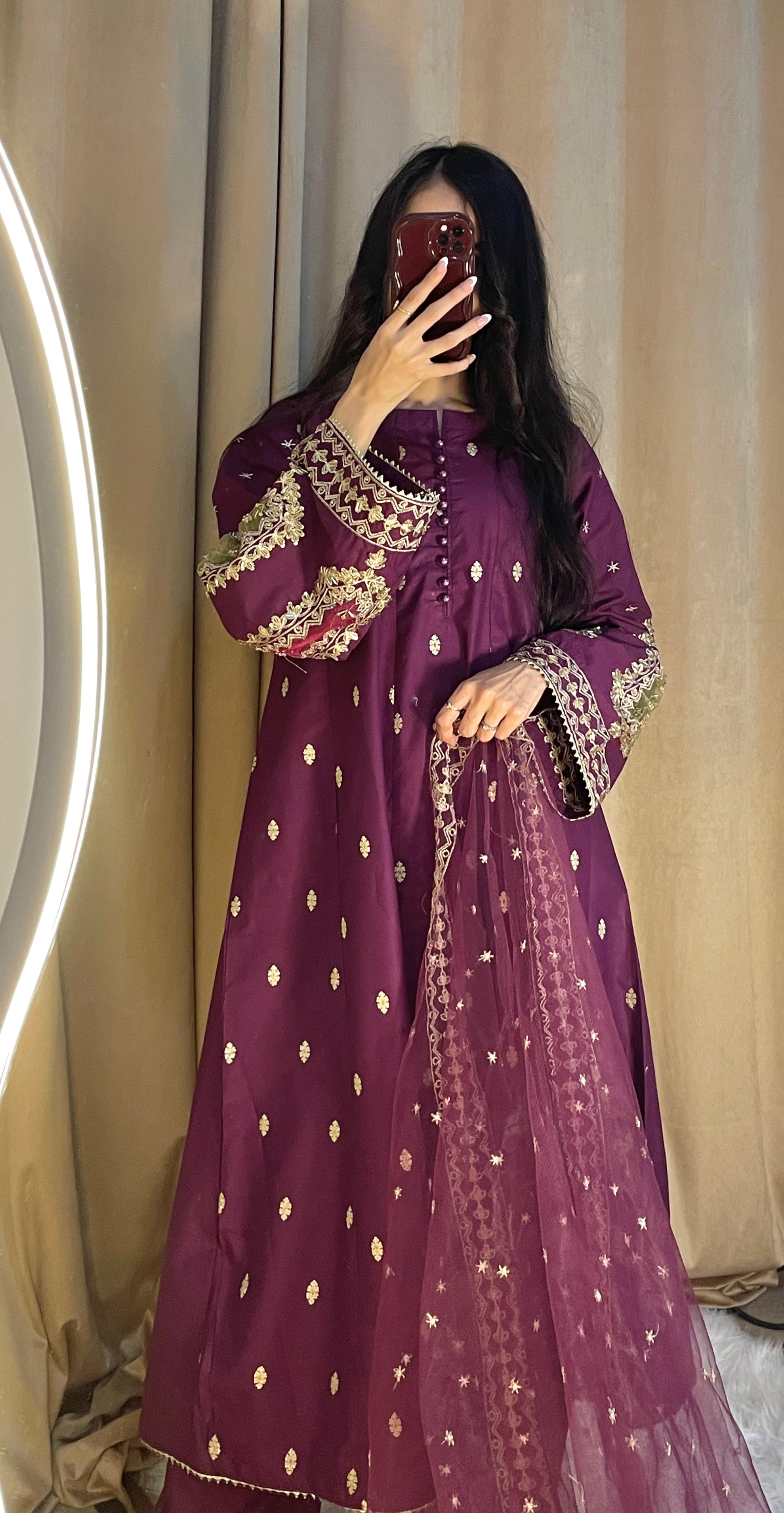 Best Selling - ZIRCON HANDEMBELLISHED FROCK