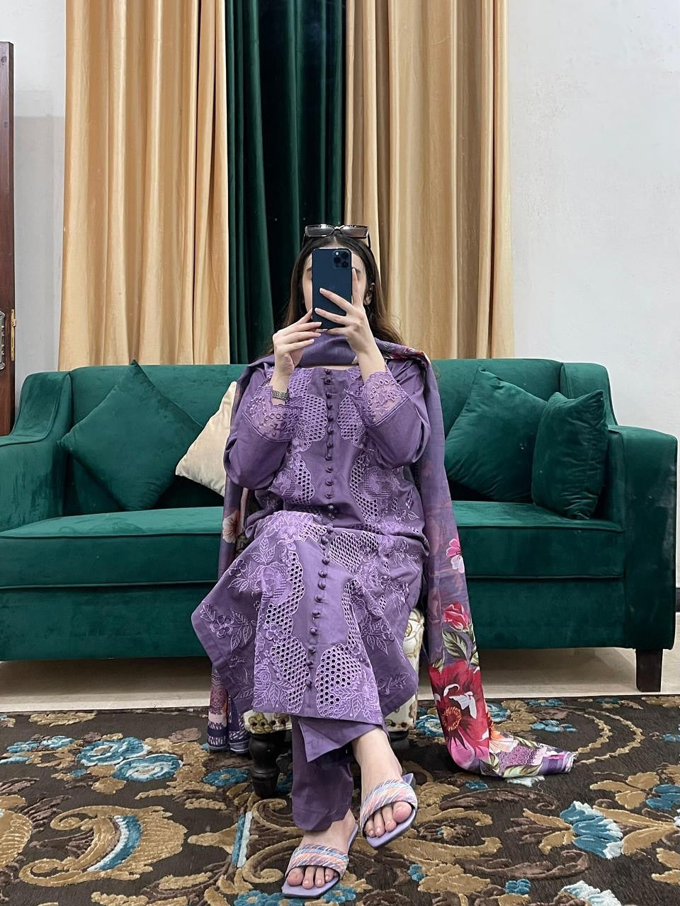 JANAN 3pc EMBROIDERED DRESS