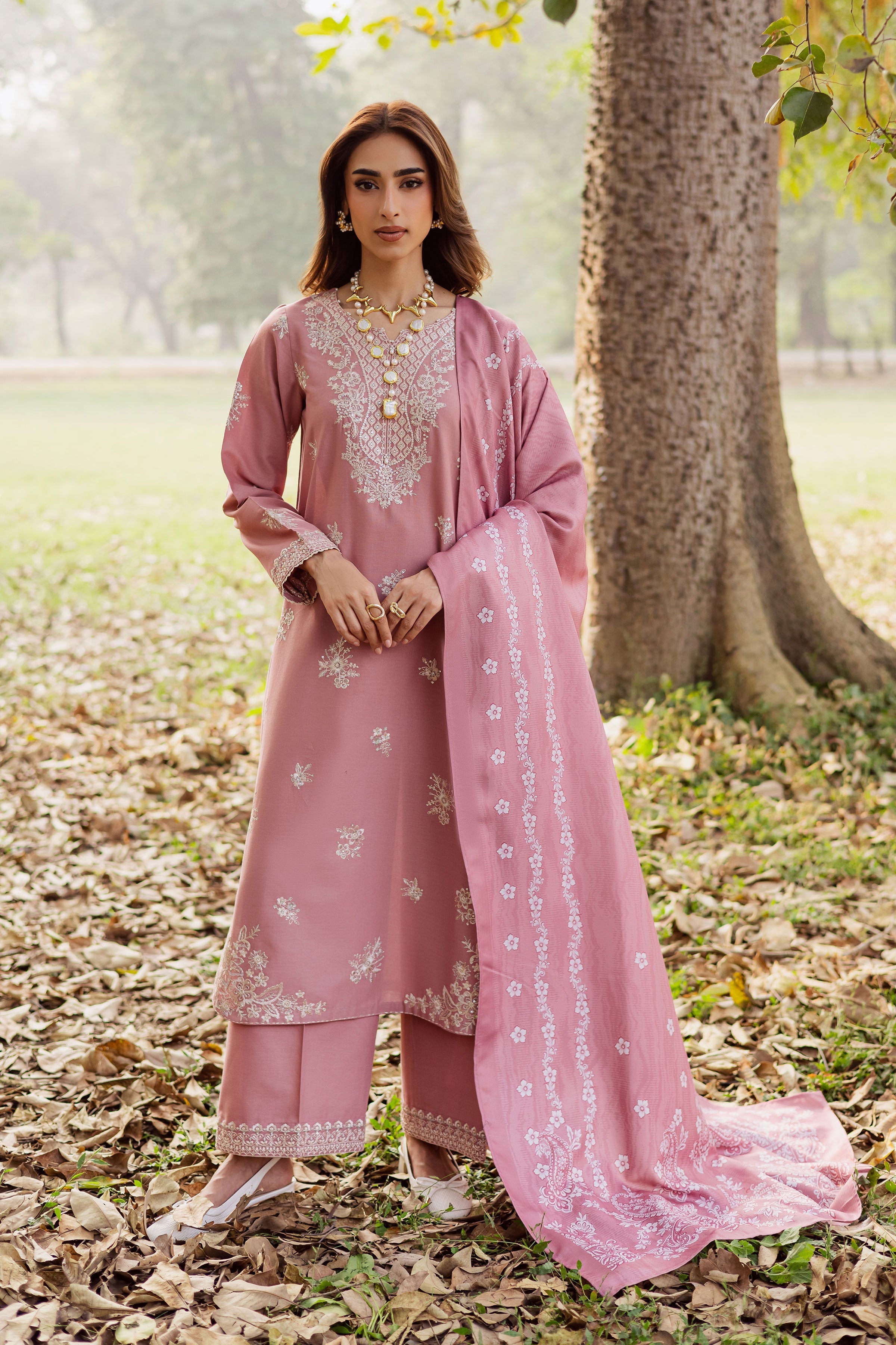 Frolly 3Pc-Embroidered Dress