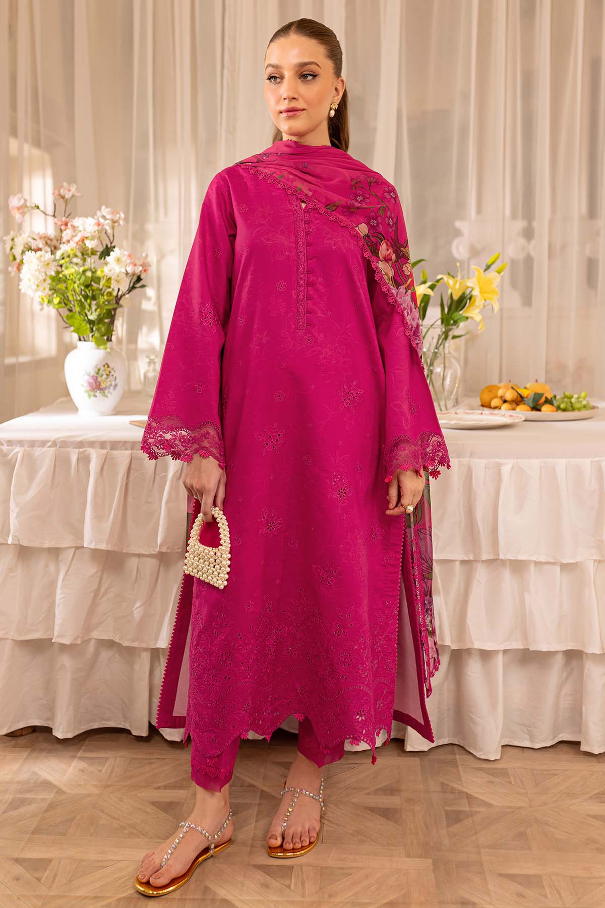 Best Selling - Aster 3Pc- Embroidered Dress