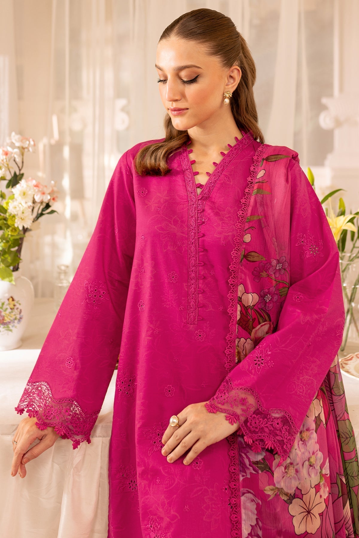 Best Selling - Aster 3Pc- Embroidered Dress