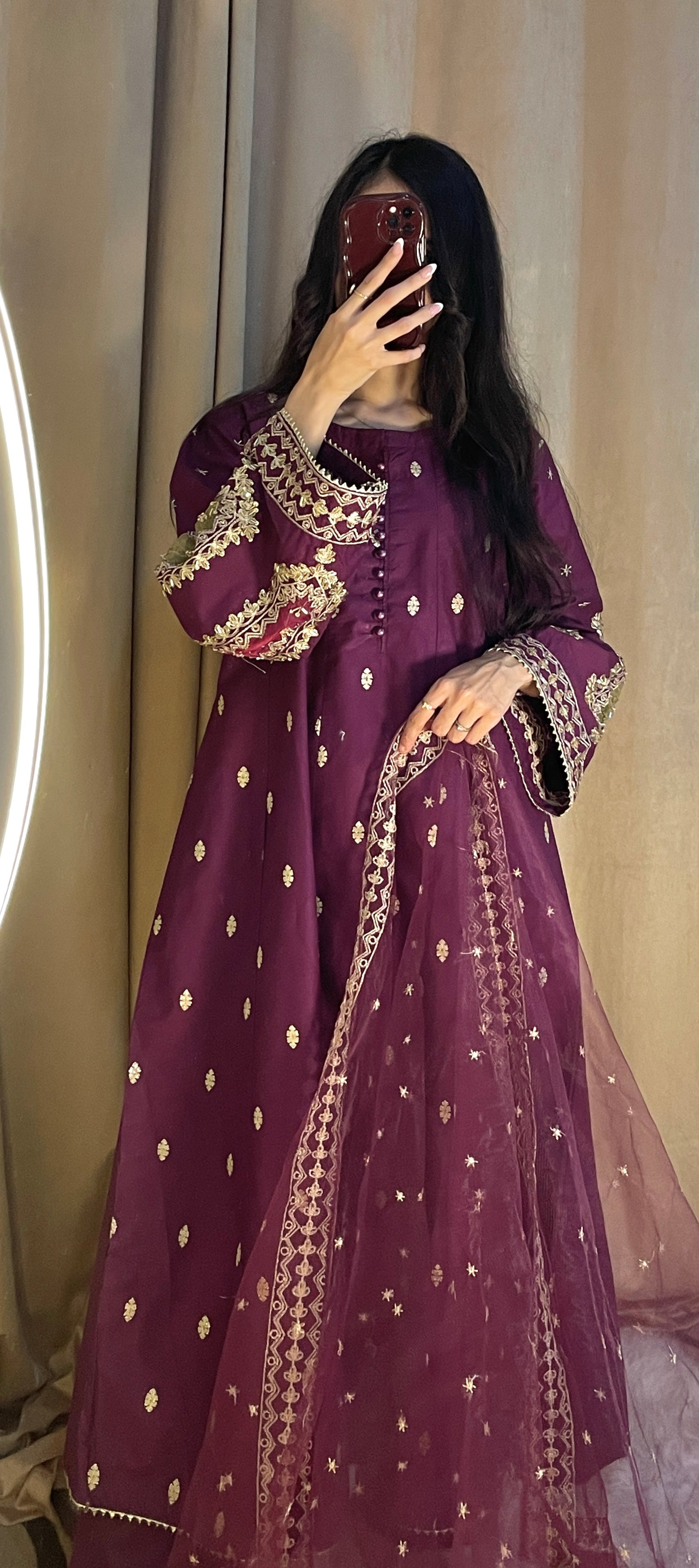 Best Selling - ZIRCON HANDEMBELLISHED FROCK