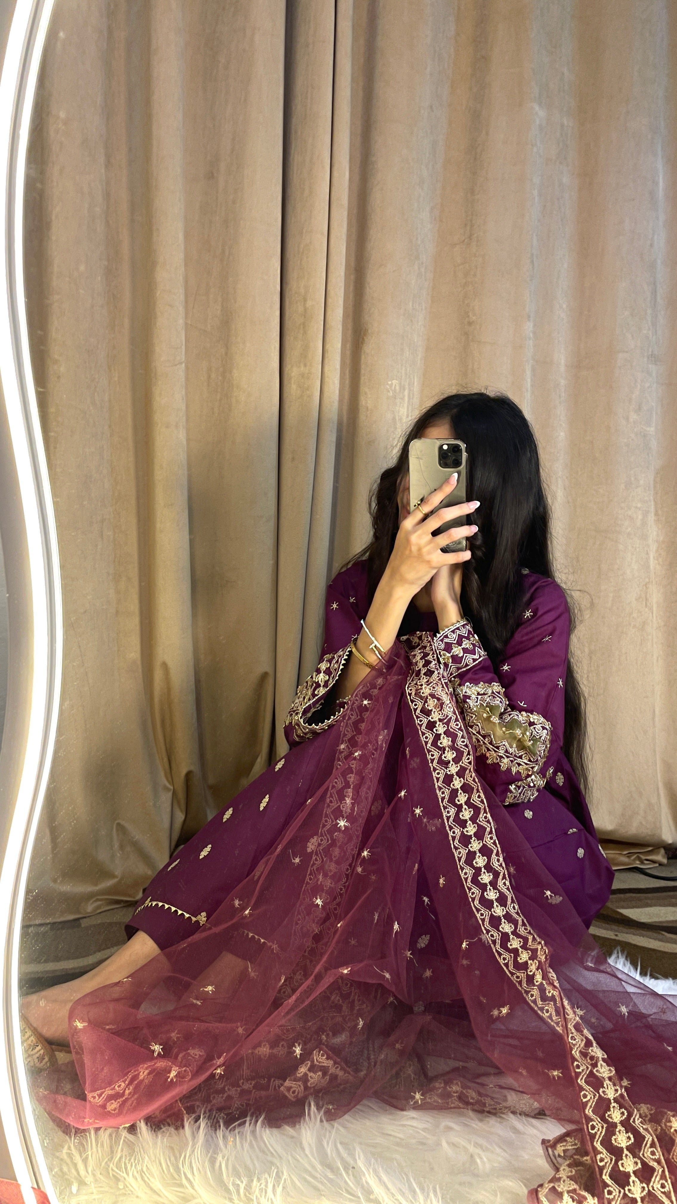 Best Selling - ZIRCON HANDEMBELLISHED FROCK