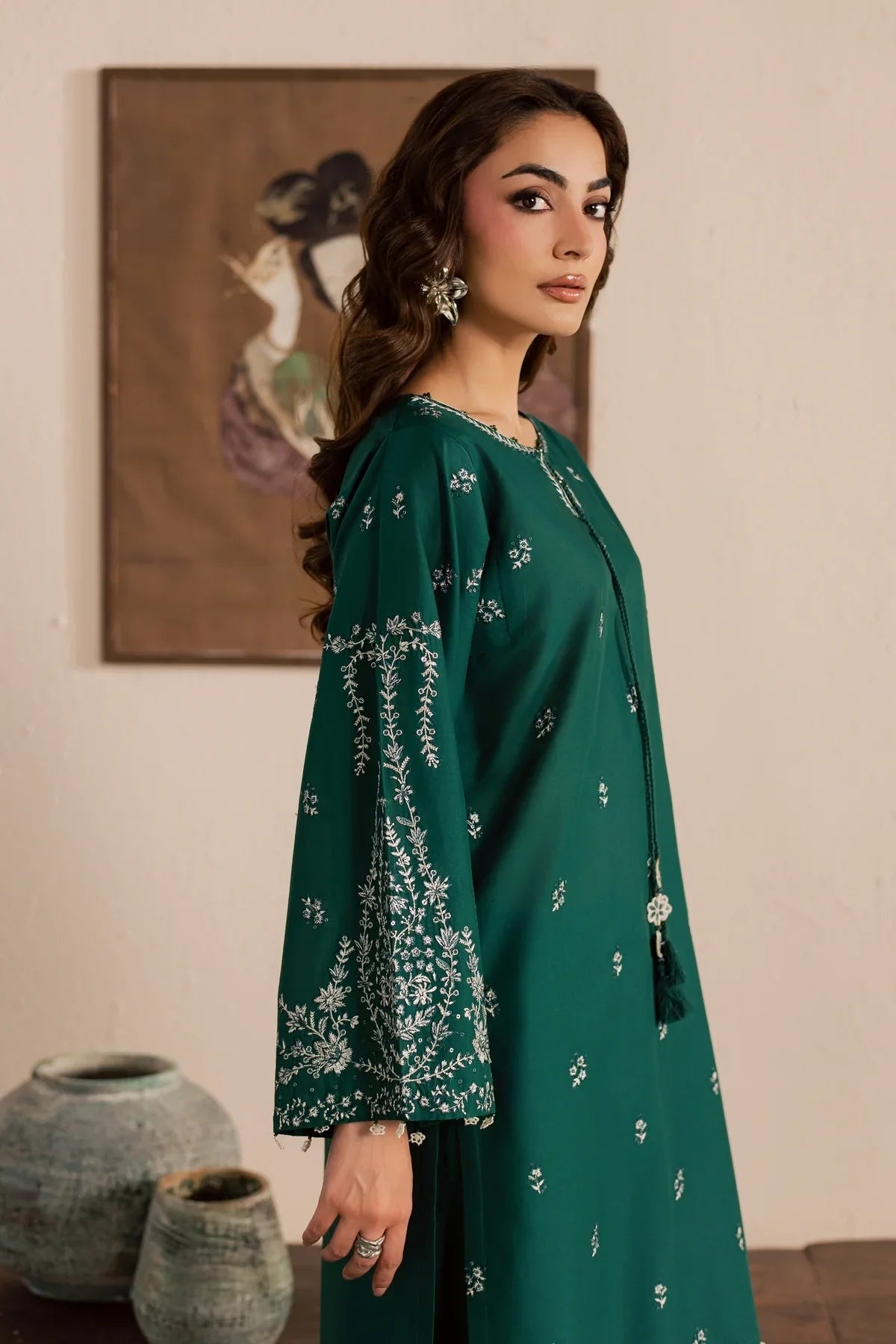 BEST SELLING - GREEN NAIROBI 2PC EMBROIDERED DRESS