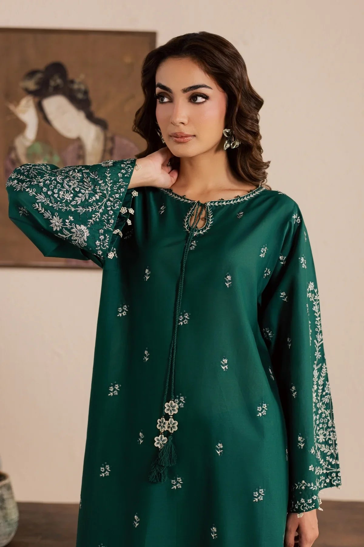 BEST SELLING - GREEN NAIROBI 2PC EMBROIDERED DRESS