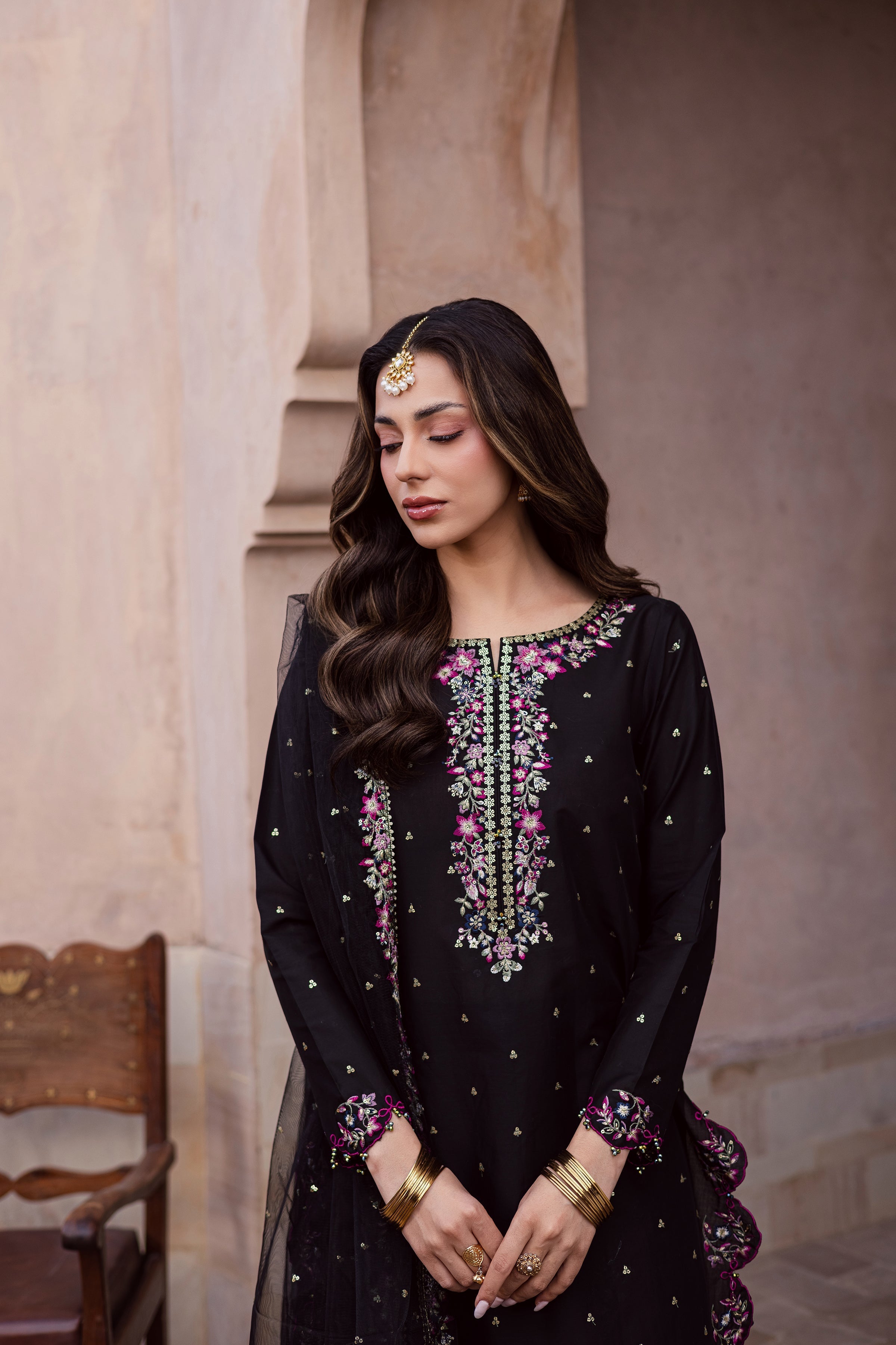 Best Selling - HOZIER 3PC FESTIVE EMBROIDERED DRESS
