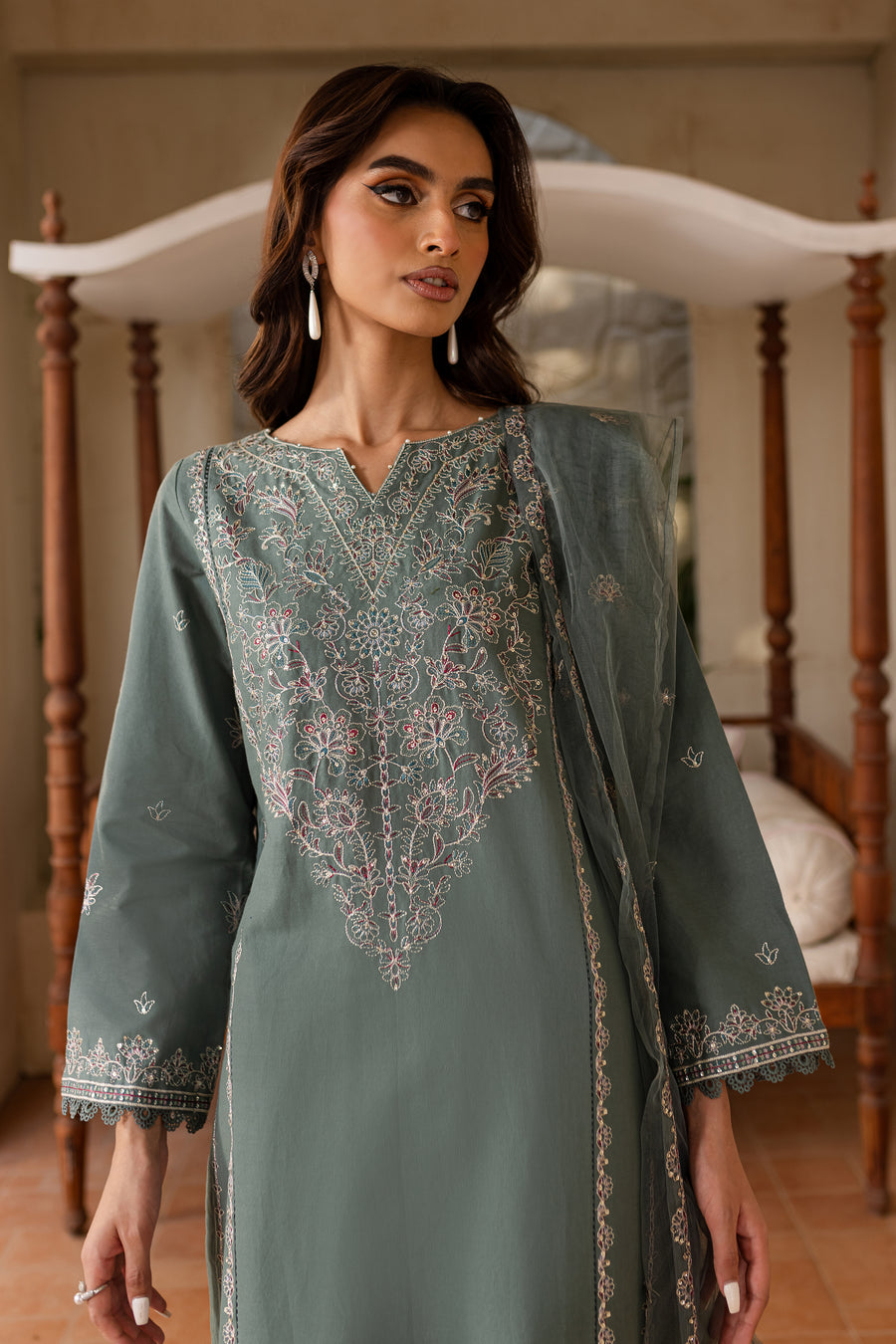 Nooraan 3Pc - Embroidered Dress