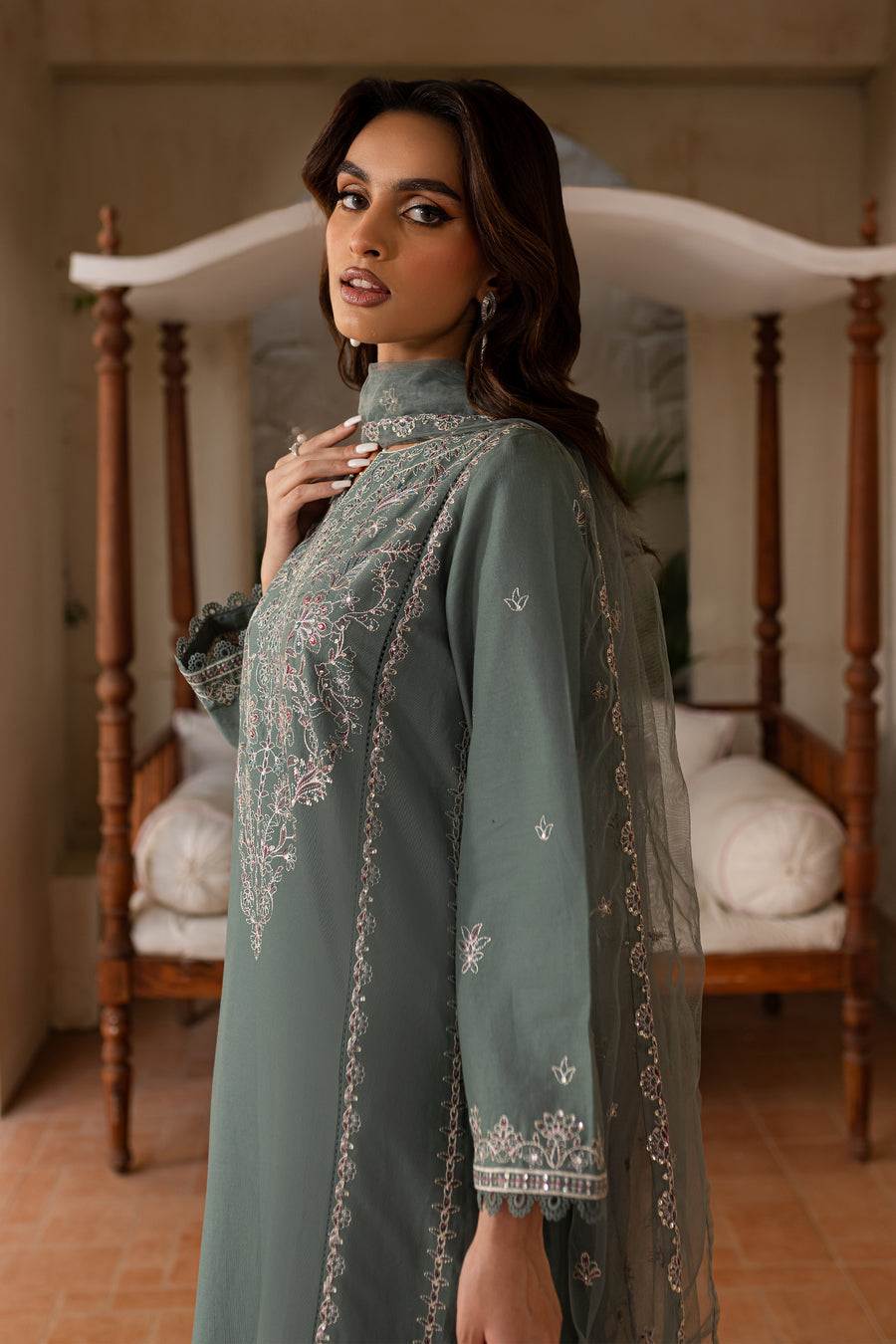 Nooraan 3Pc - Embroidered Dress