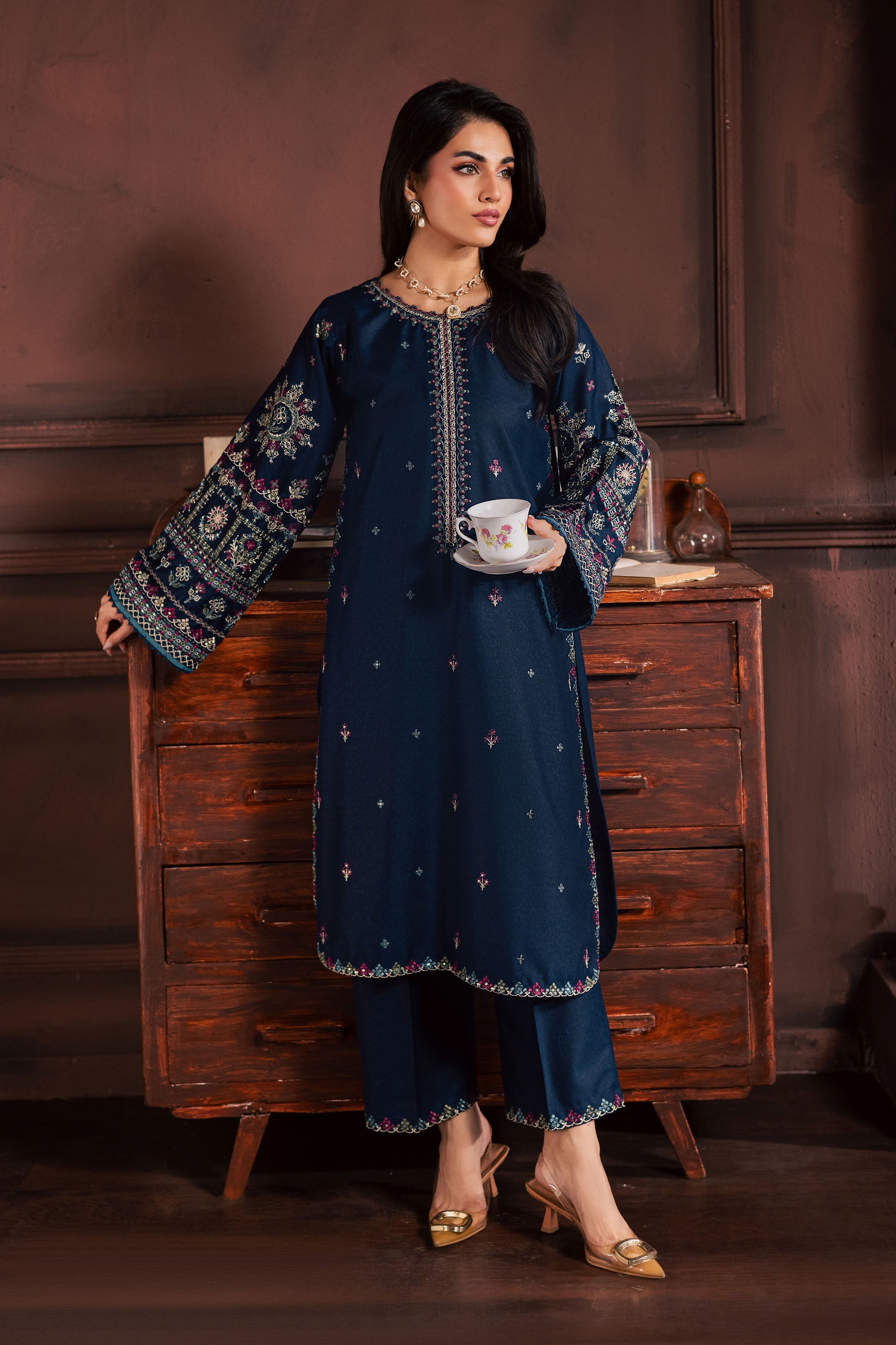 Best Selling - SHAJJAR 2PC EMBROIDERED DRESS