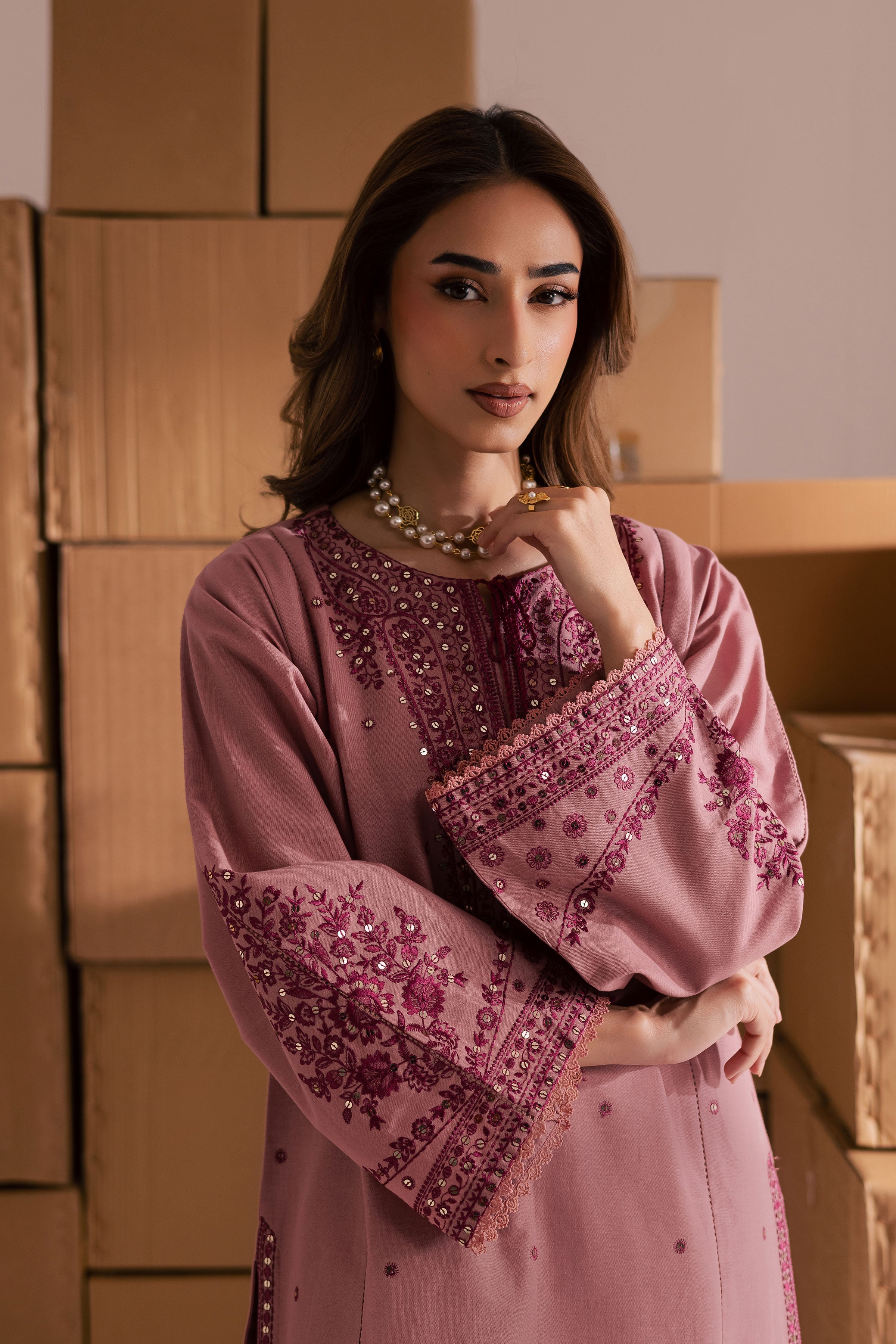 Roop 2Pc- Embroidered Dress