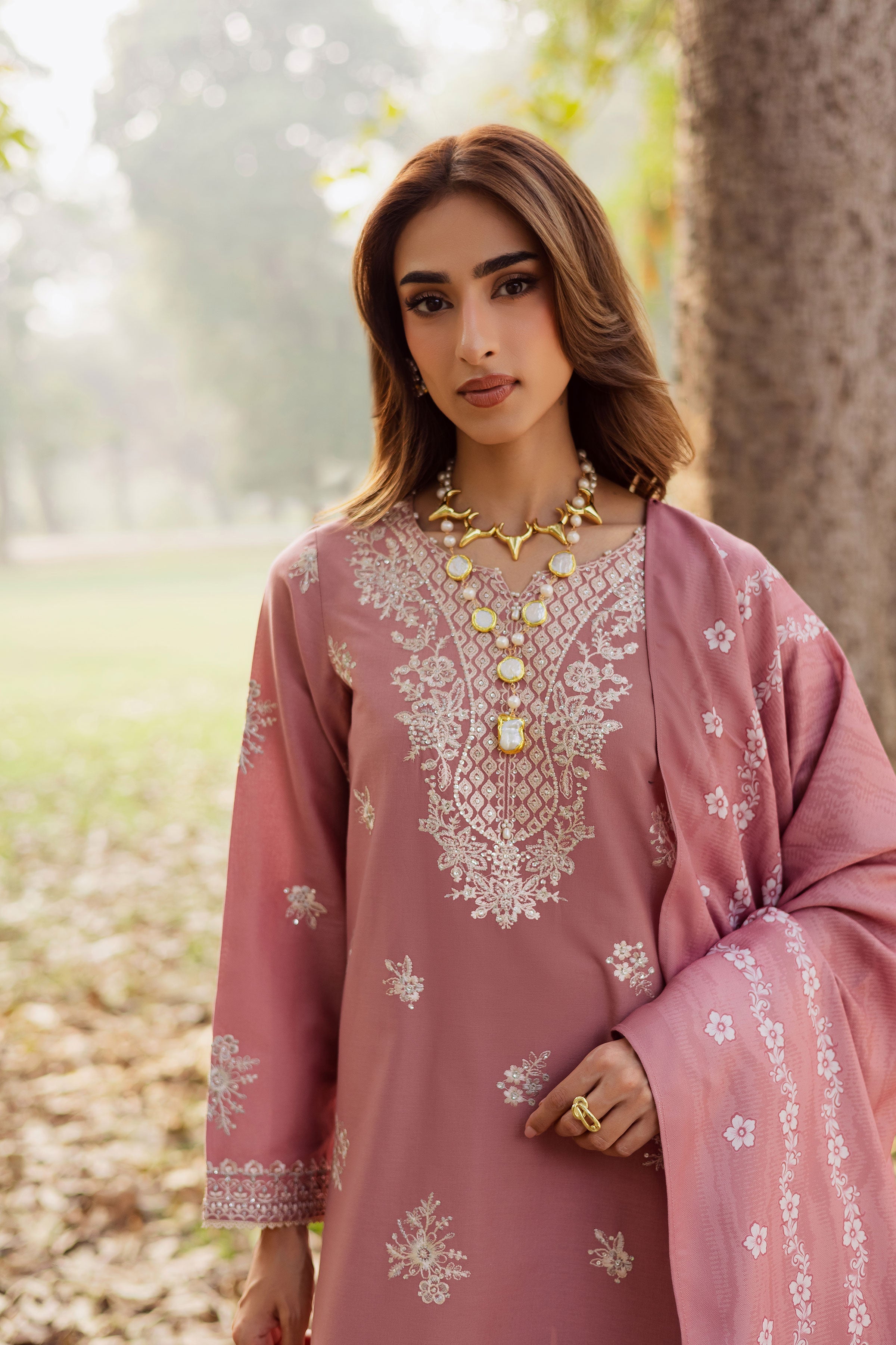 Frolly 3Pc-Embroidered Dress
