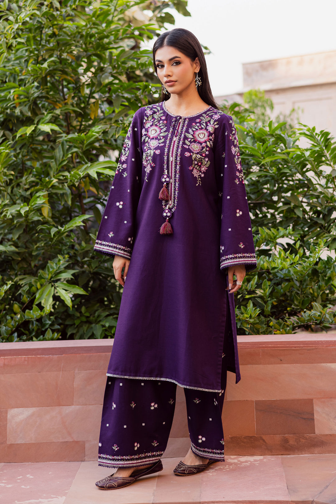 DEEJO IRIS 2 PC EMBROIDERED DRESS