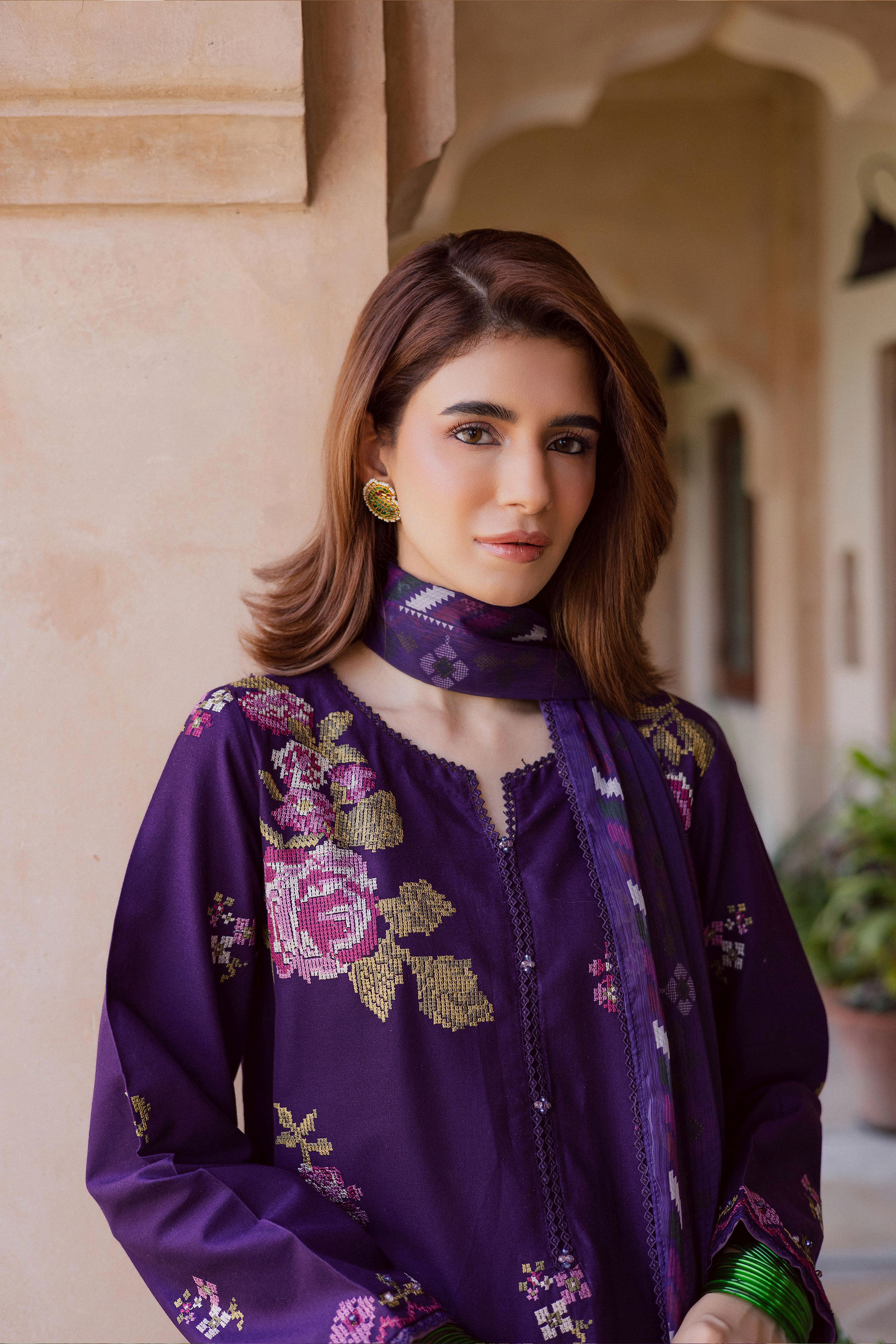Best Selling - NATE STITCH 3PC EMBROIDERED DRESS