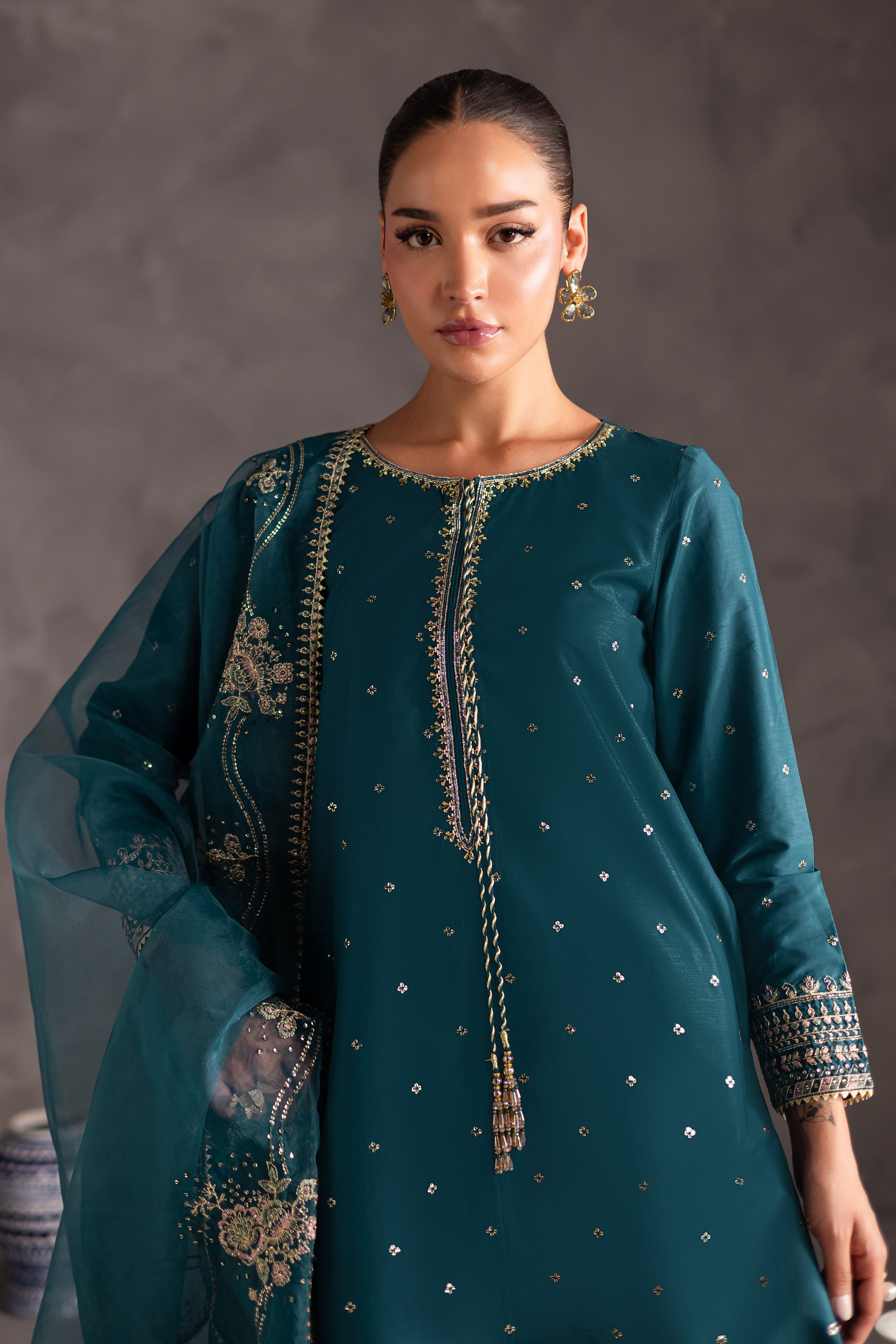 MAAND 2PC EMBROIDERED DRESS