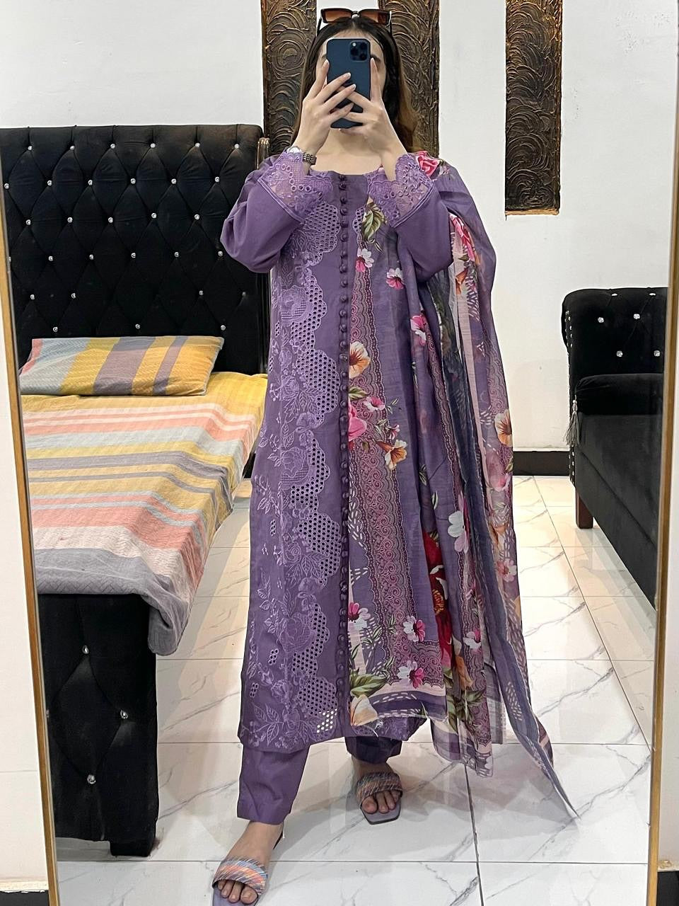 JANAN 3pc EMBROIDERED DRESS