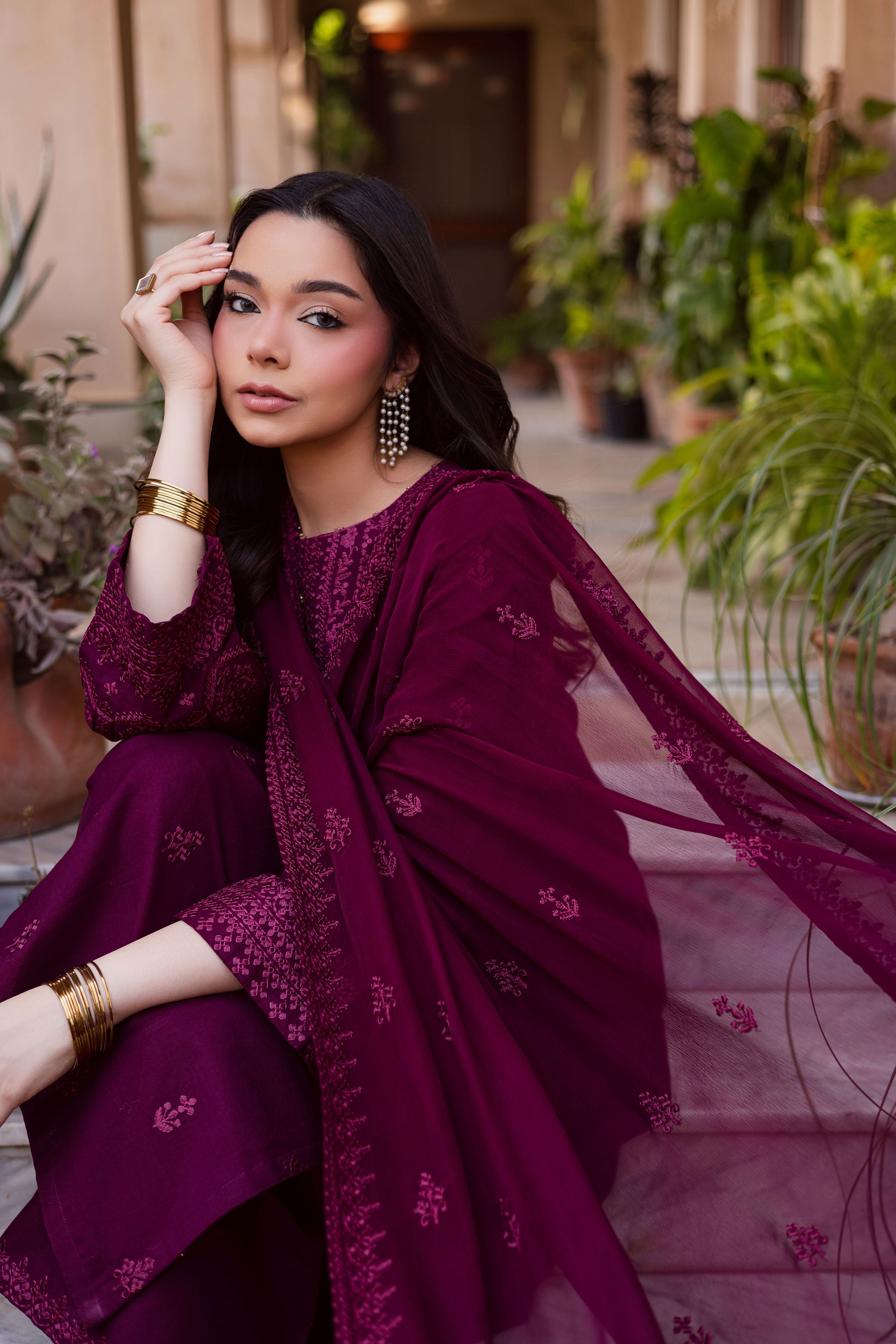 Best Selling - HEZLIN 3PC EMBROIDERED DRESS