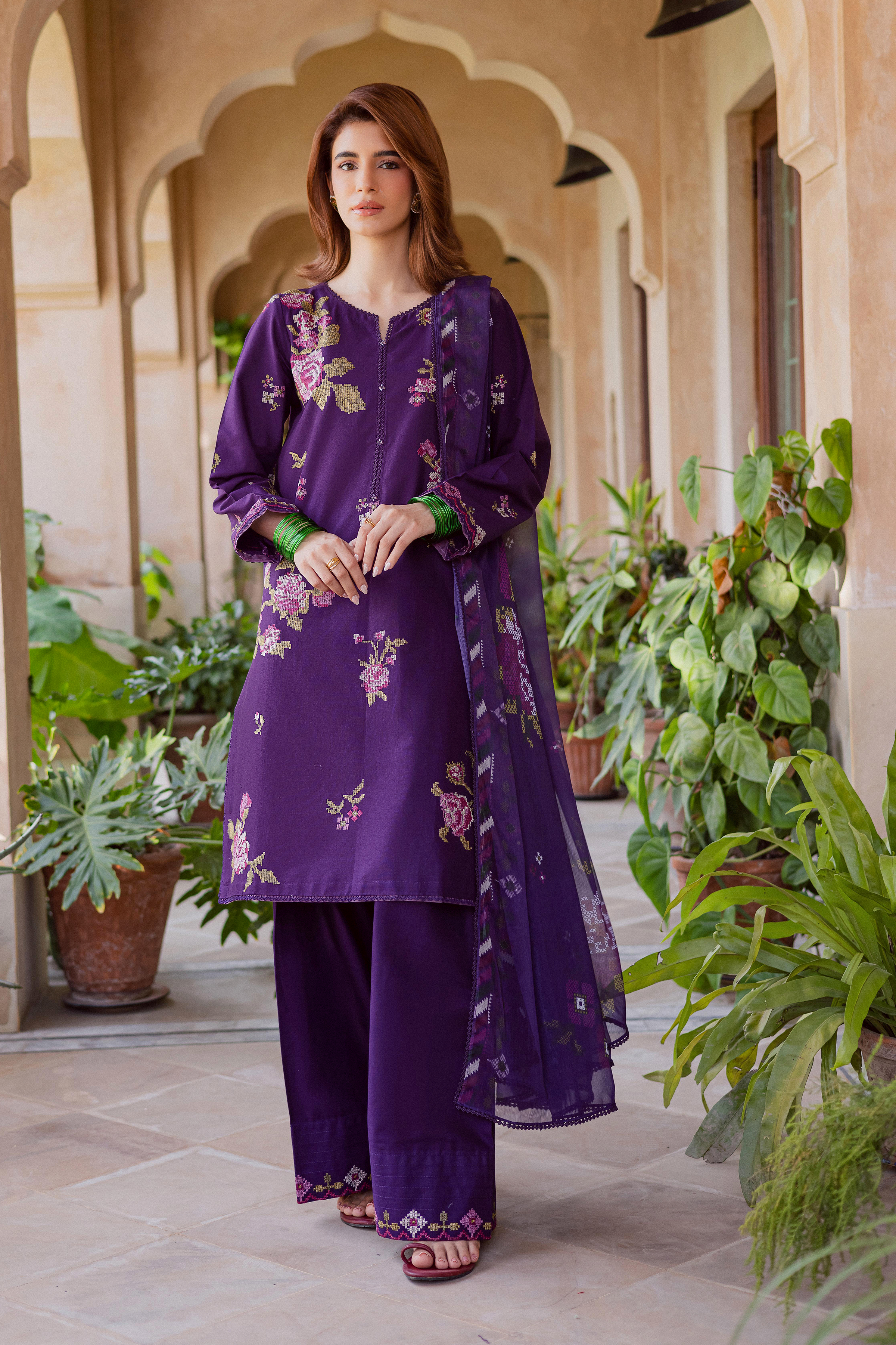 Best Selling - NATE STITCH 3PC EMBROIDERED DRESS