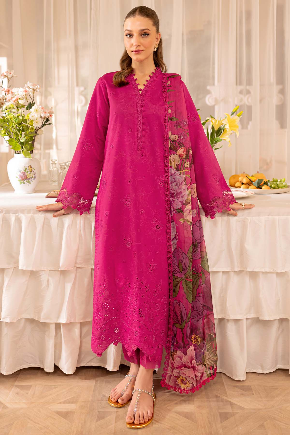 Best Selling - Aster 3Pc- Embroidered Dress