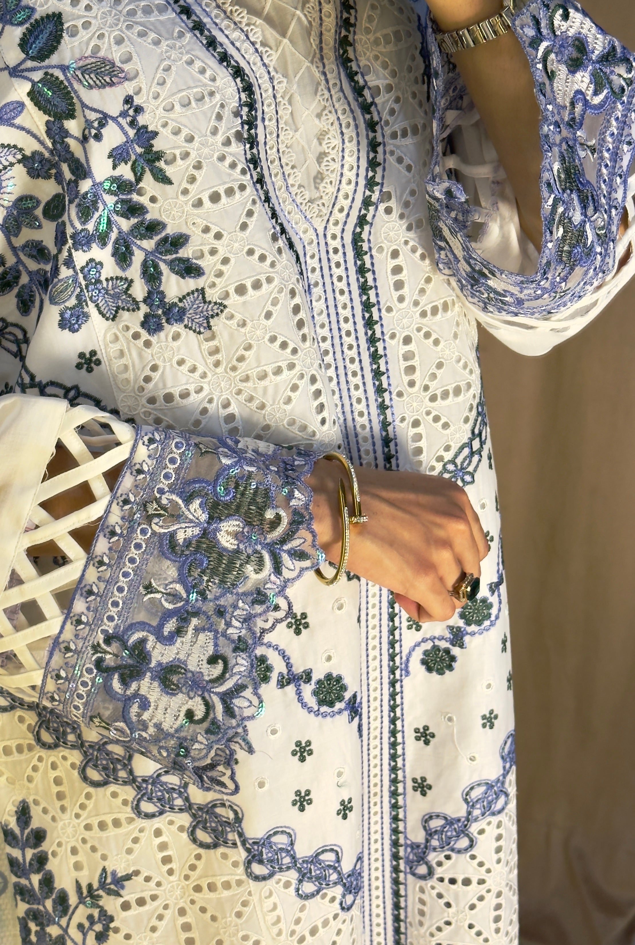 BEST SELLING - ELA NOOR 3PC EMBROIDERED DRESS