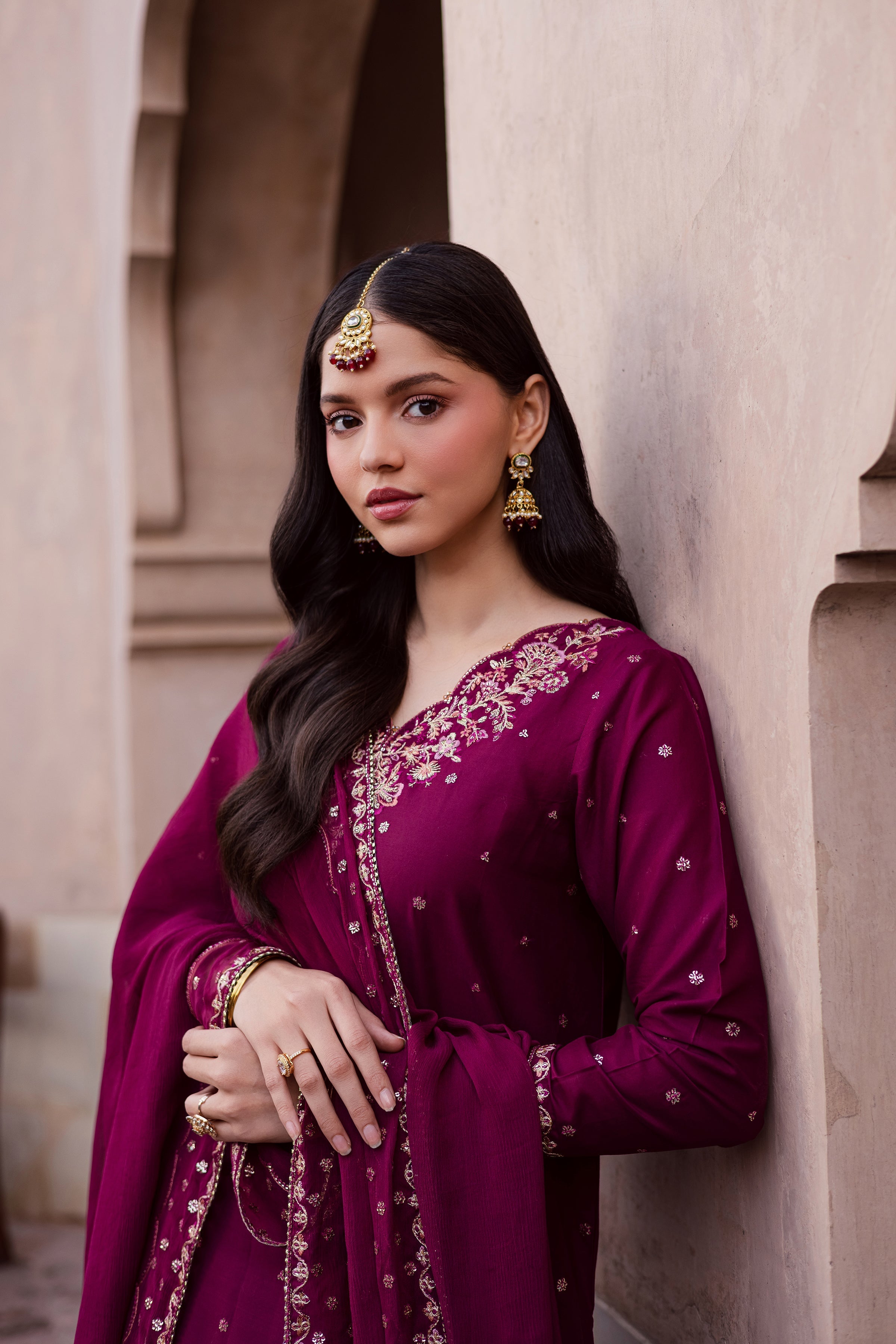 Best Selling - CHERRYBERRY 3PC FESTIVE EMBROIDERED DRESS