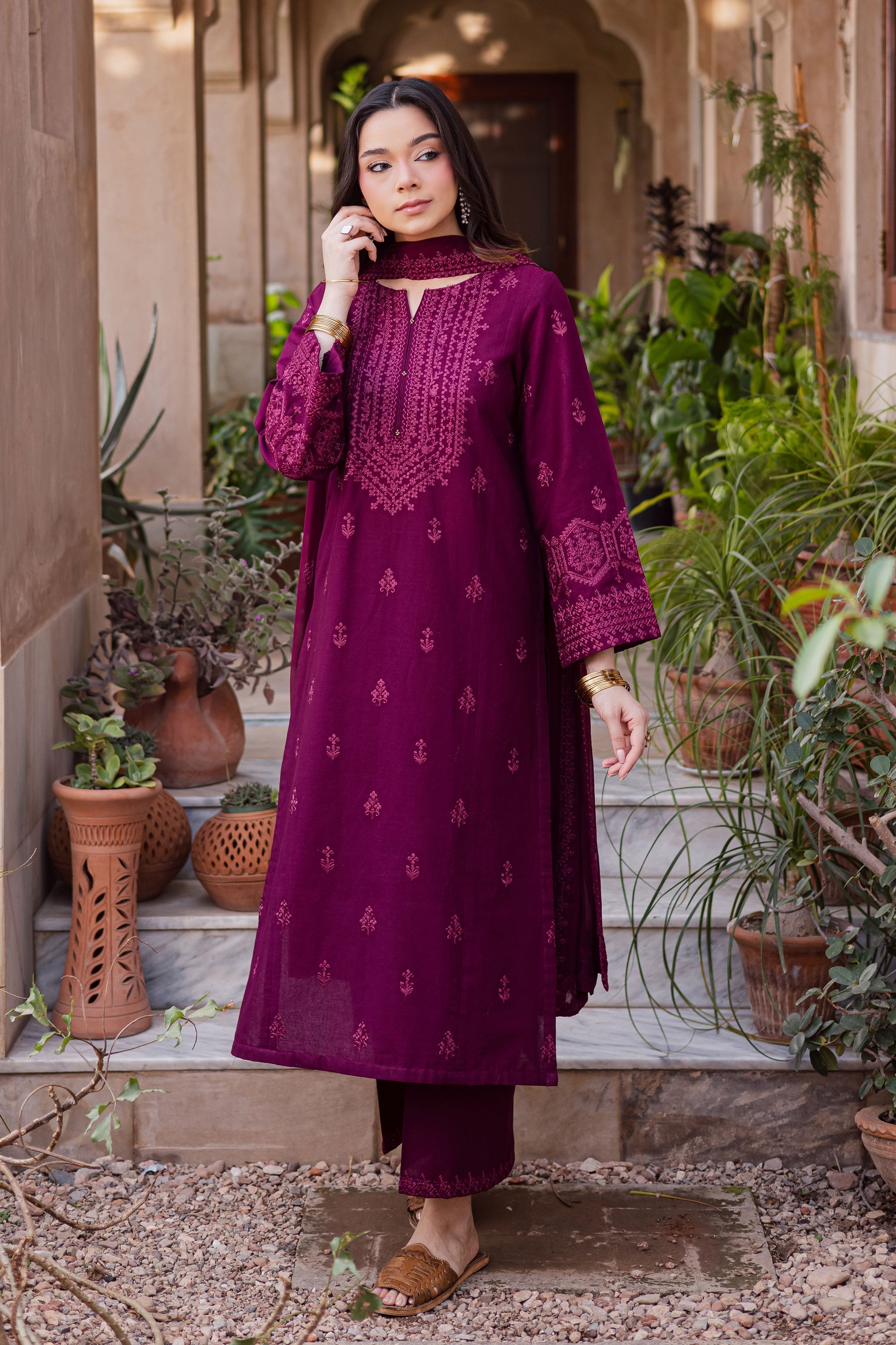 Best Selling - HEZLIN 3PC EMBROIDERED DRESS