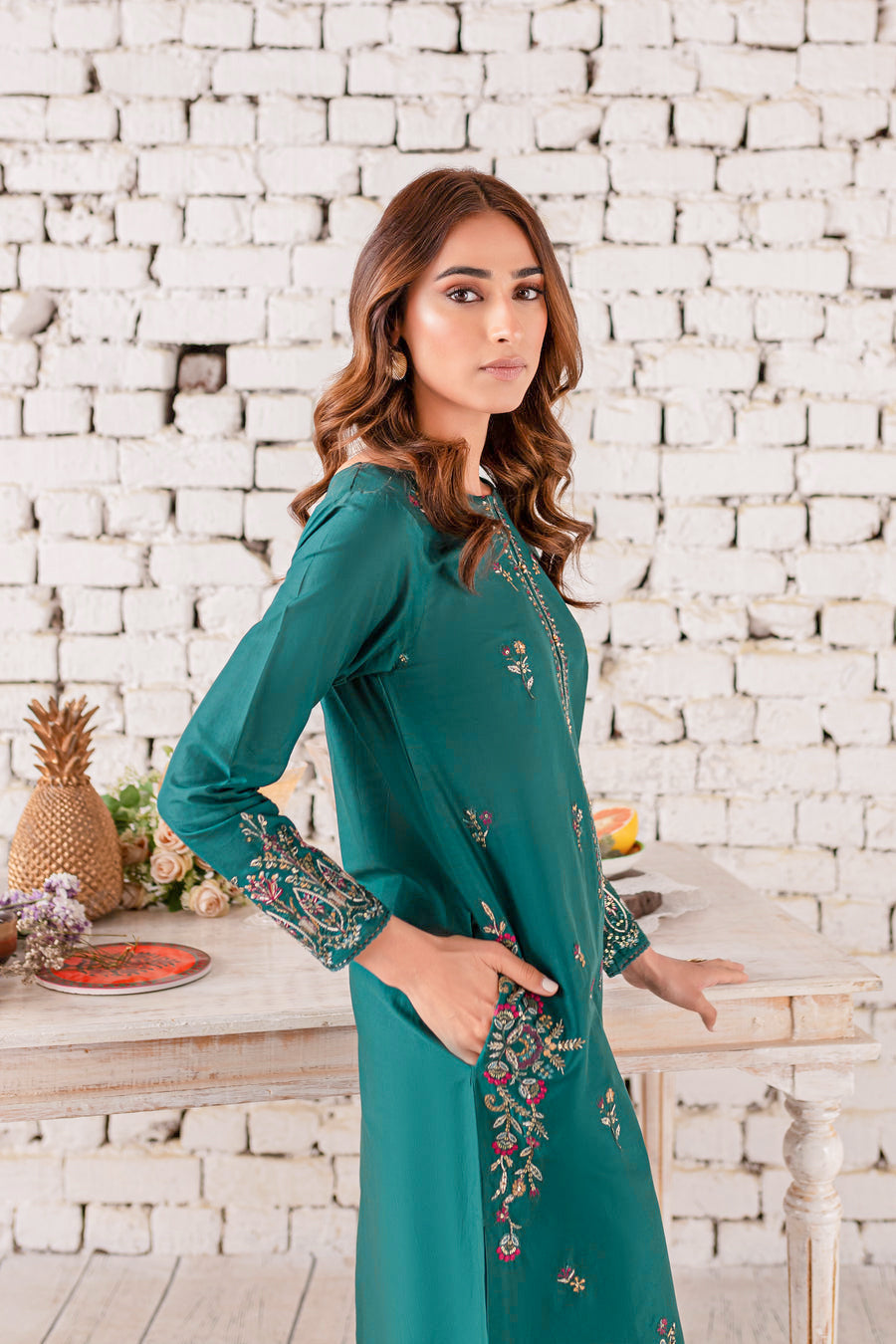 EYANA 2PC - EMBROIDERED DRESS