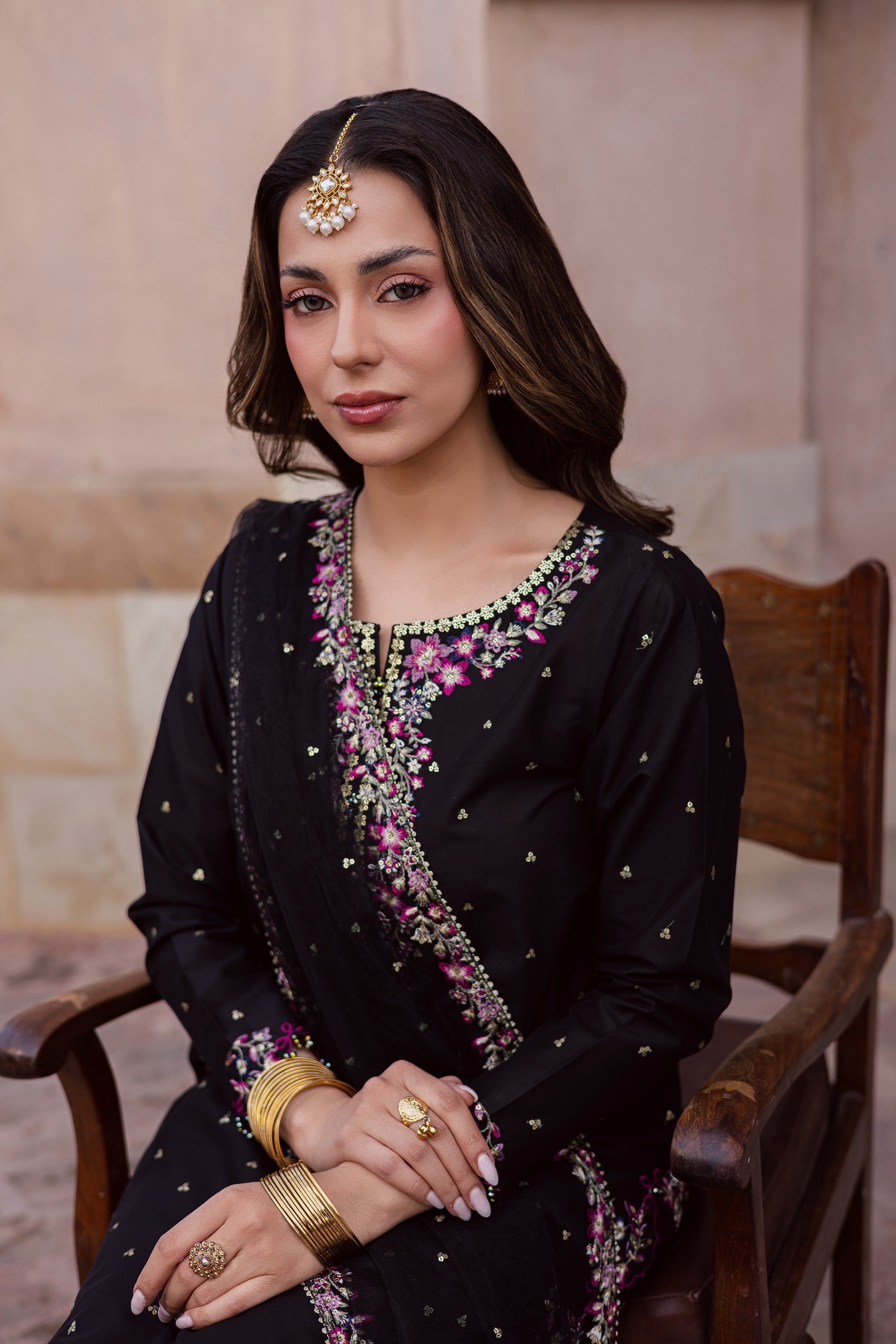 Best Selling - HOZIER 3PC FESTIVE EMBROIDERED DRESS