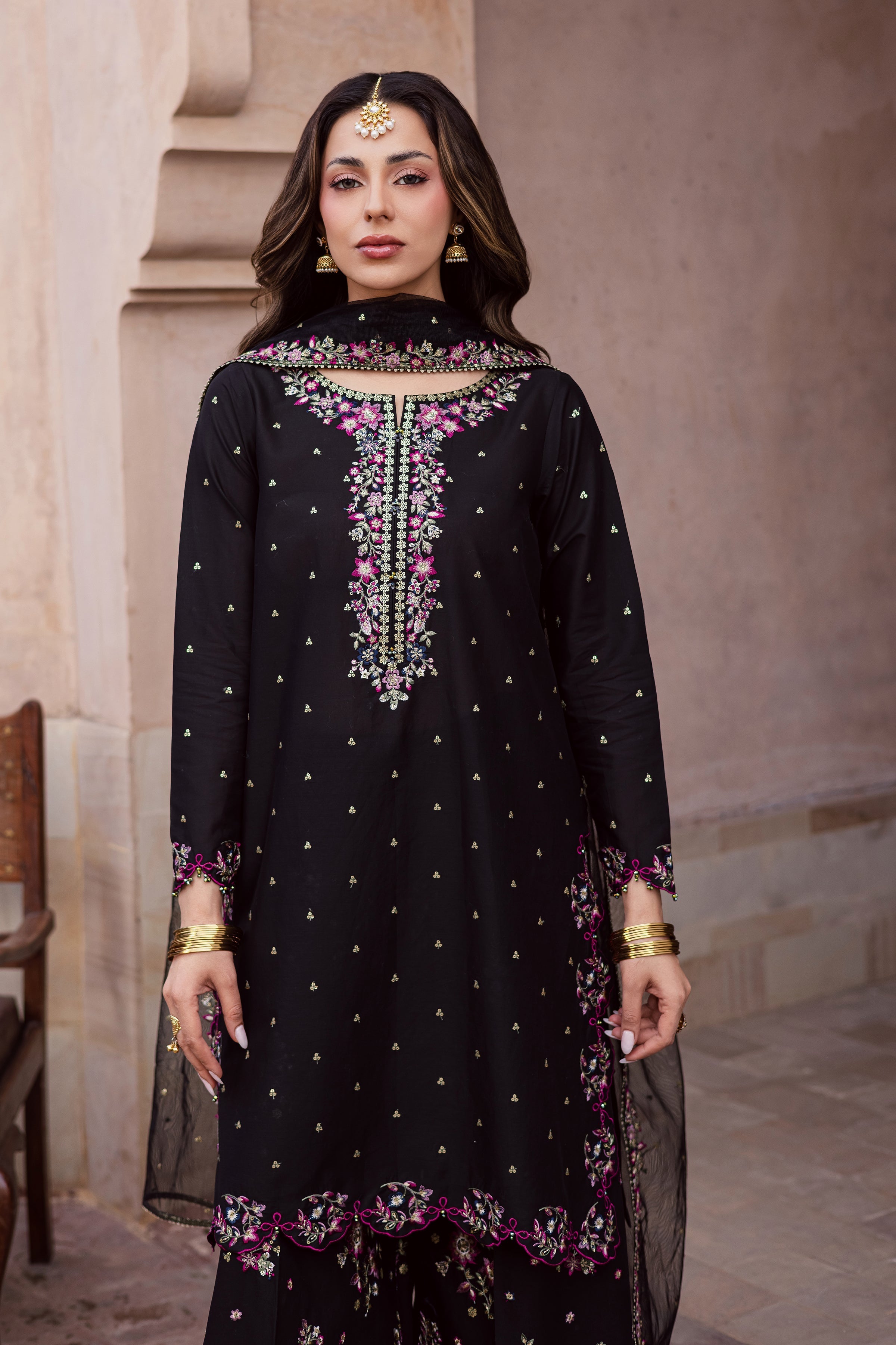 Best Selling - HOZIER 3PC FESTIVE EMBROIDERED DRESS