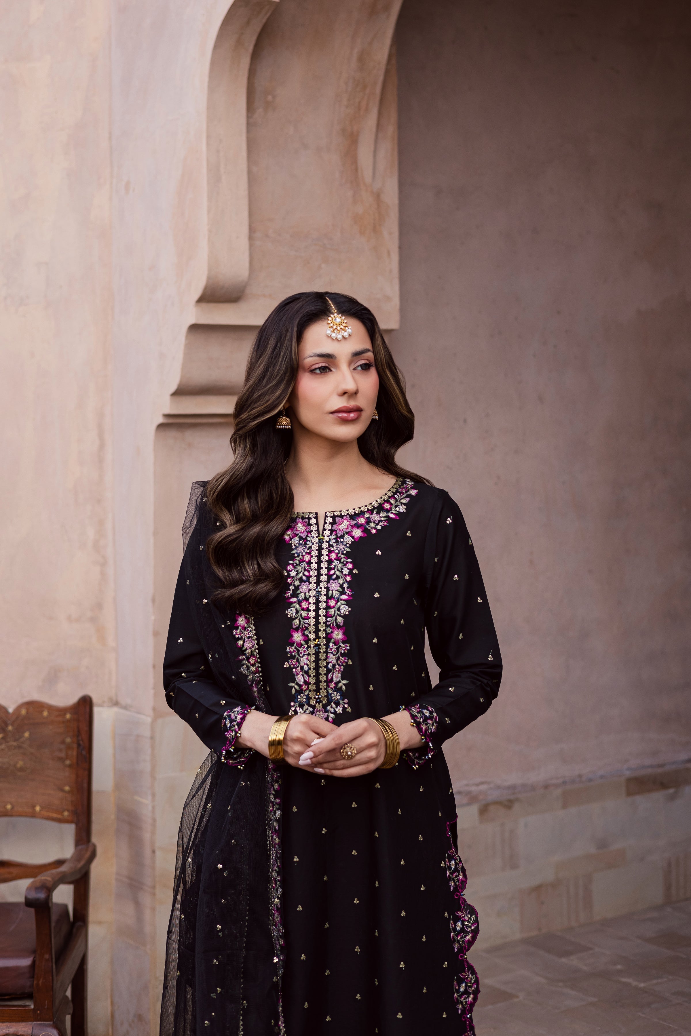 Best Selling - HOZIER 3PC FESTIVE EMBROIDERED DRESS