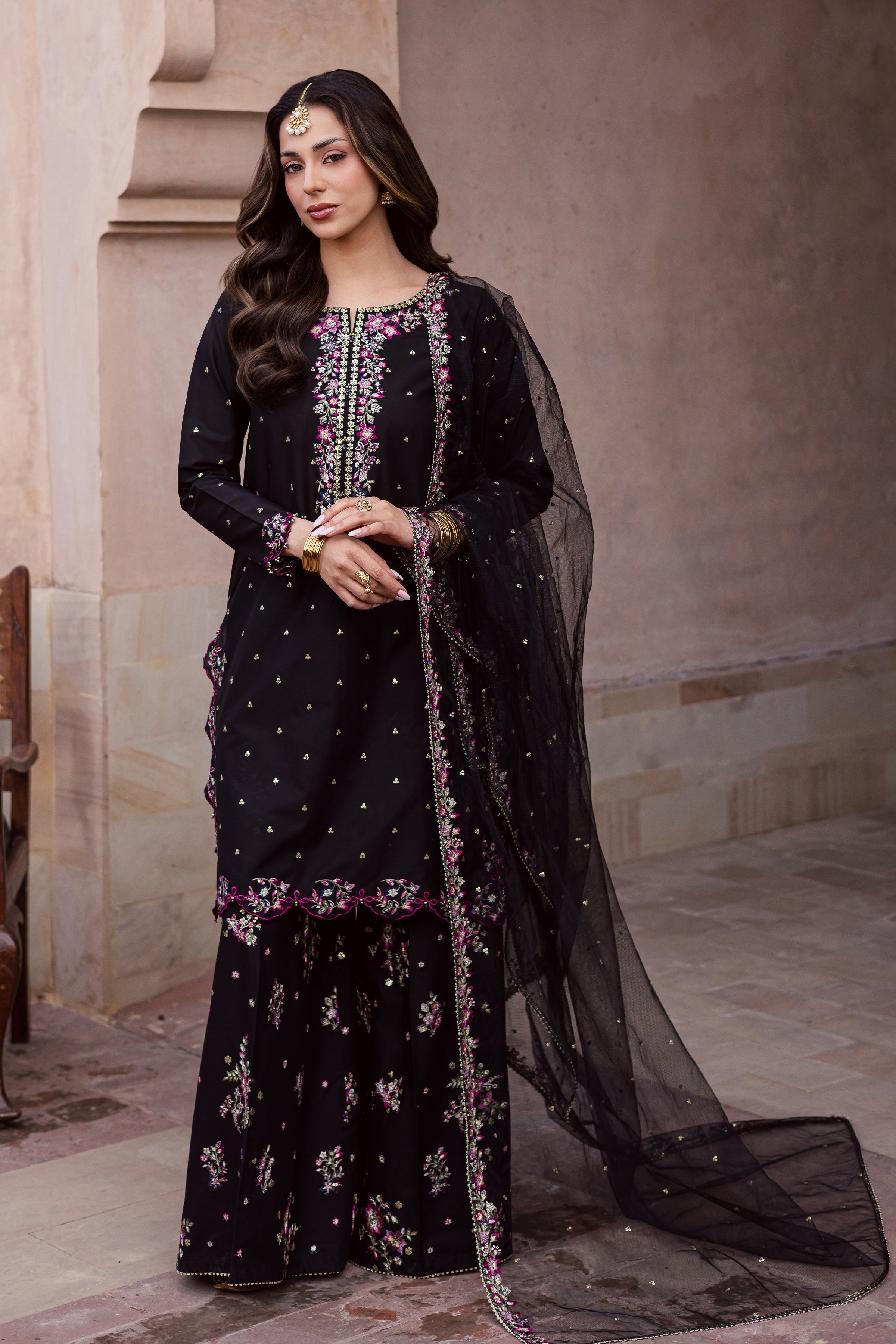 Best Selling - HOZIER 3PC FESTIVE EMBROIDERED DRESS