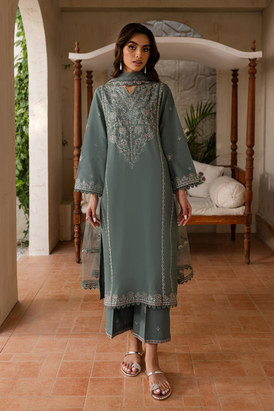 Nooraan 3Pc - Embroidered Dress