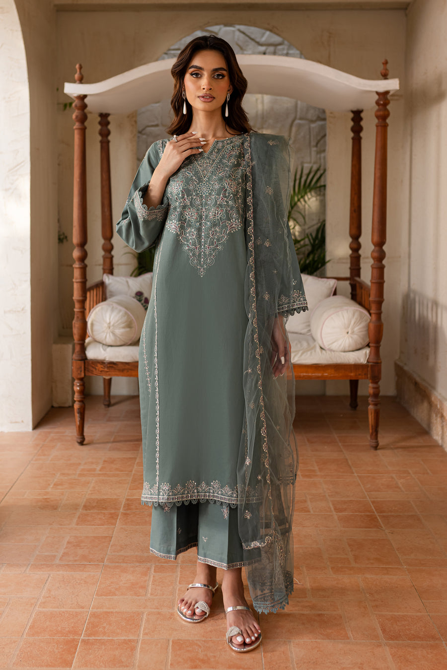 Nooraan 3Pc - Embroidered Dress