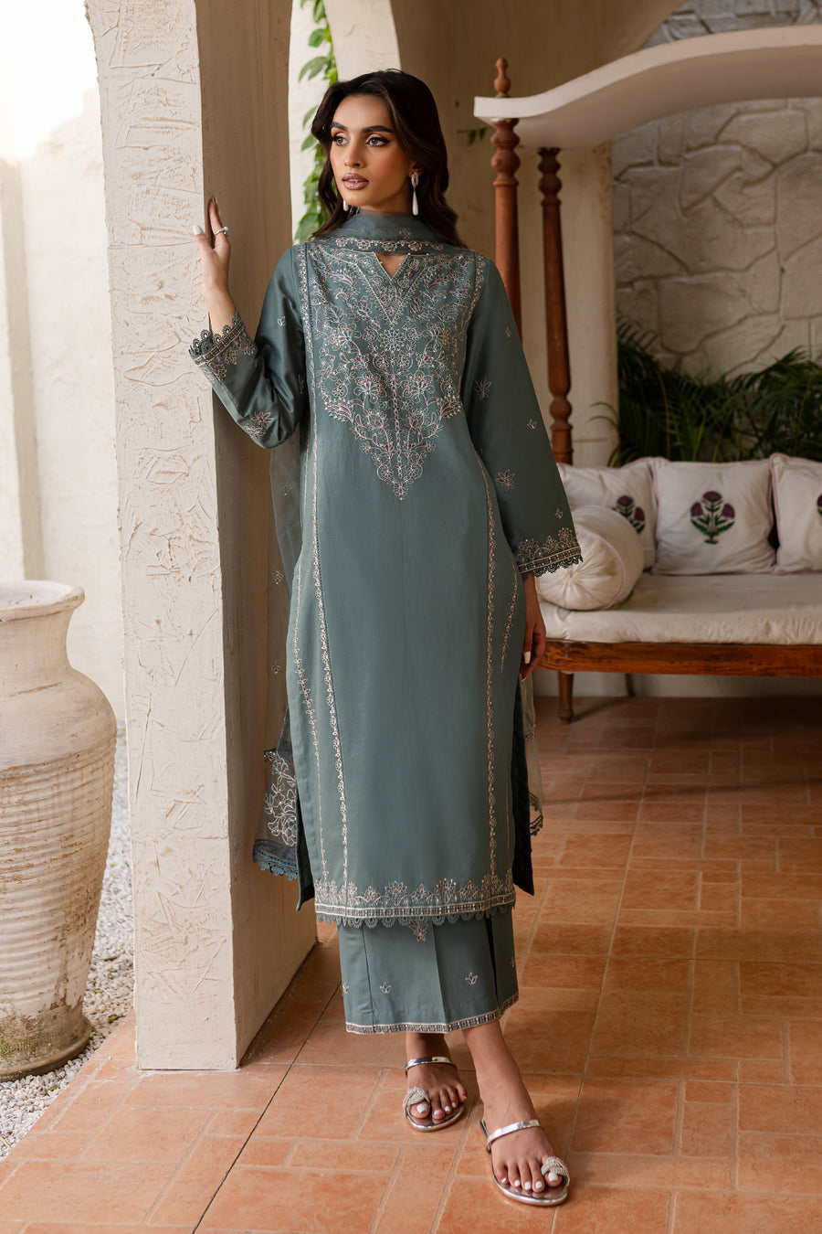 Nooraan 3Pc - Embroidered Dress